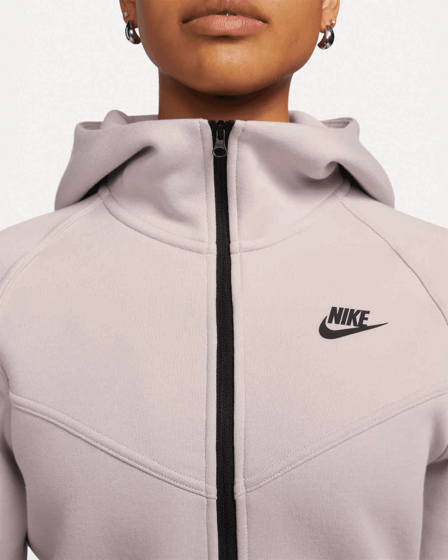 Felpa NIKE DOUBLE TECH FLEECE W - Rosa - 3 | Cisalfa Sport