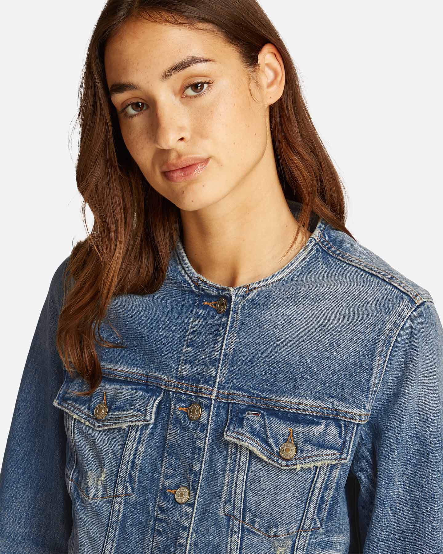 Giubbotto TOMMY HILFIGER COLLARLESS W - Denim - 4 | Cisalfa Sport