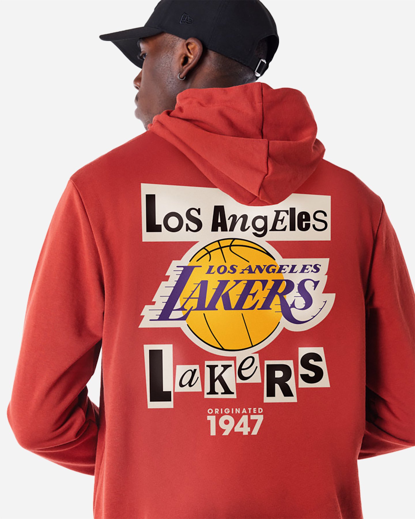Abbigliamento basket NEW ERA 9FORTY NEWSPAPER LAKERS M - Rosso - 4 | Cisalfa Sport