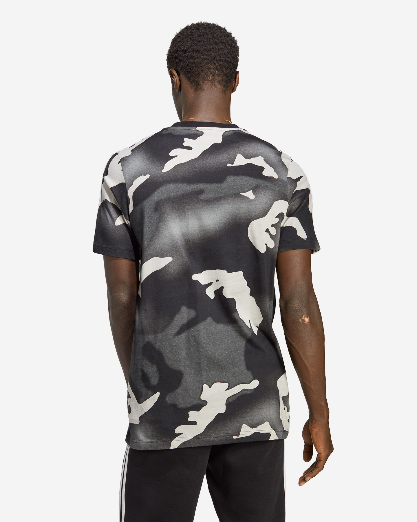 T-shirt ADIDAS CAMOU 3STRIPES M - Nero - 2 | Cisalfa Sport