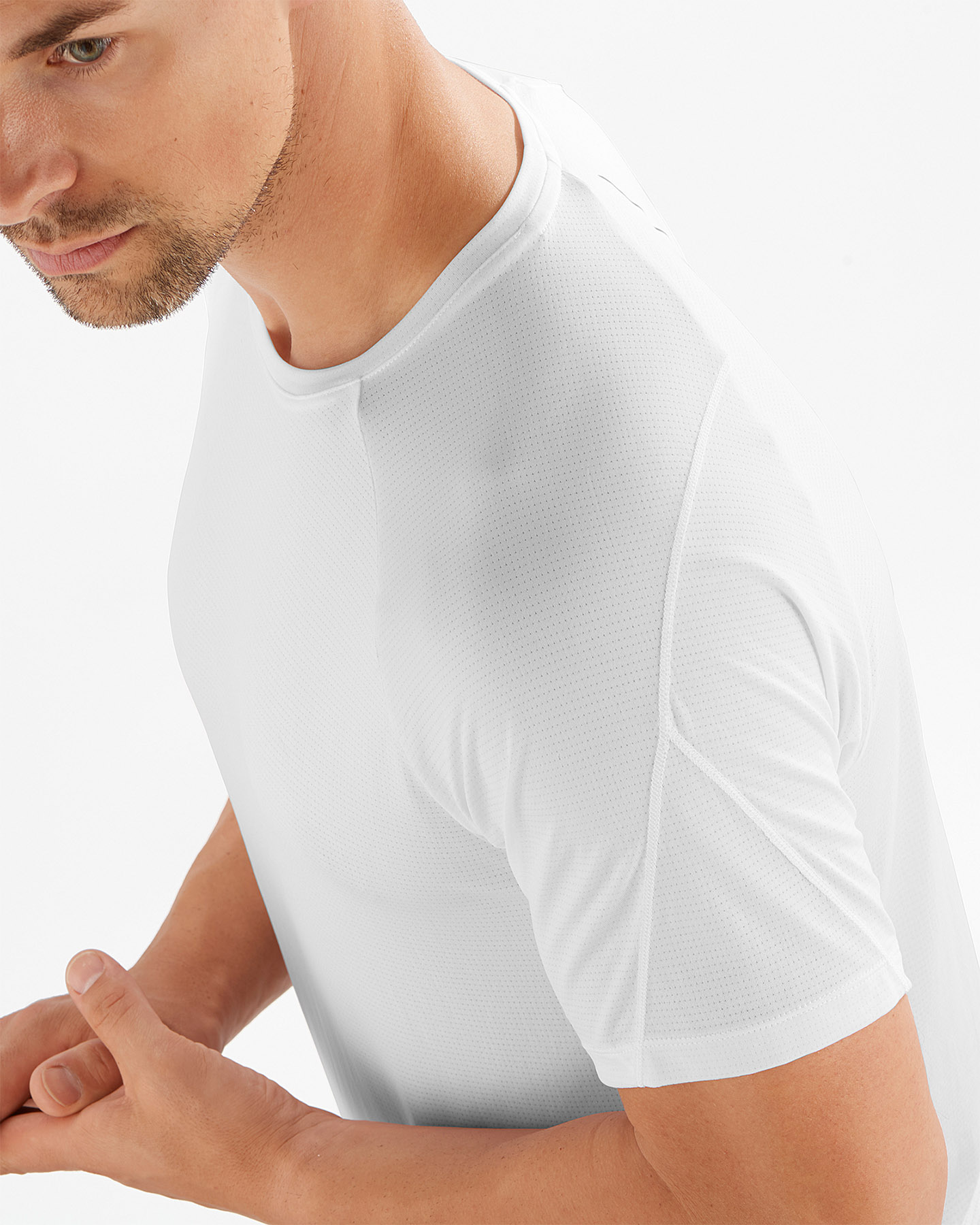 T-shirt SALOMON CROSS RUN M - Bianco - 5 | Cisalfa Sport