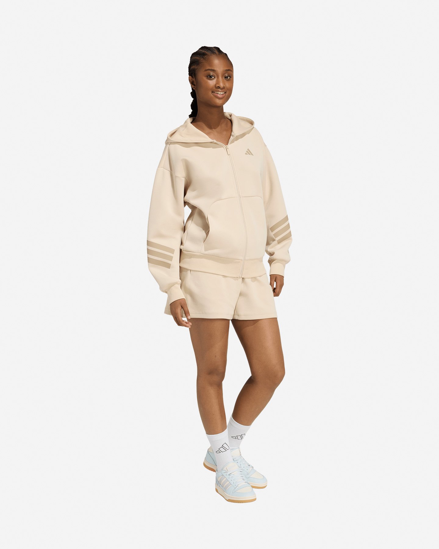 Felpa ADIDAS FUTURE ICONS 3STRIPES W - Beige - 3 | Cisalfa Sport