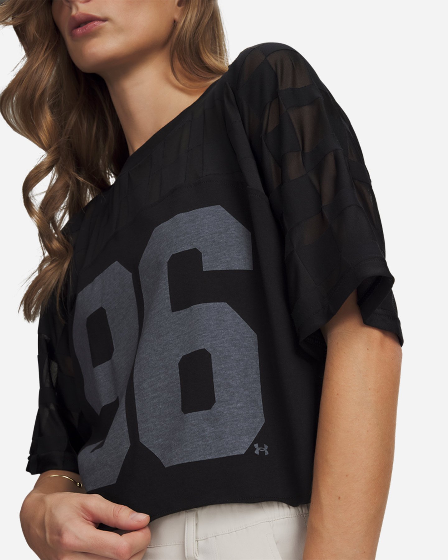 T-shirt UNDER ARMOUR BURNOUT 96 W - Nero - 2 | Cisalfa Sport