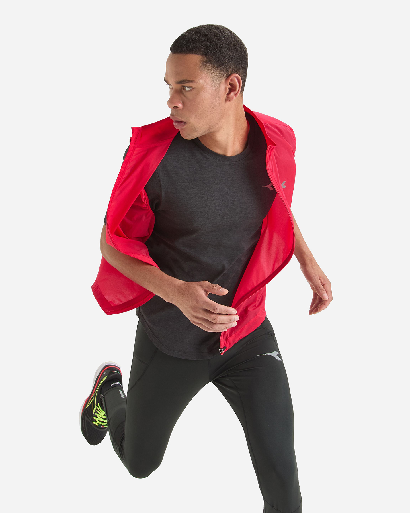 Giacca running DIADORA PACKABLE VEST M - Rosso - 3 | Cisalfa Sport