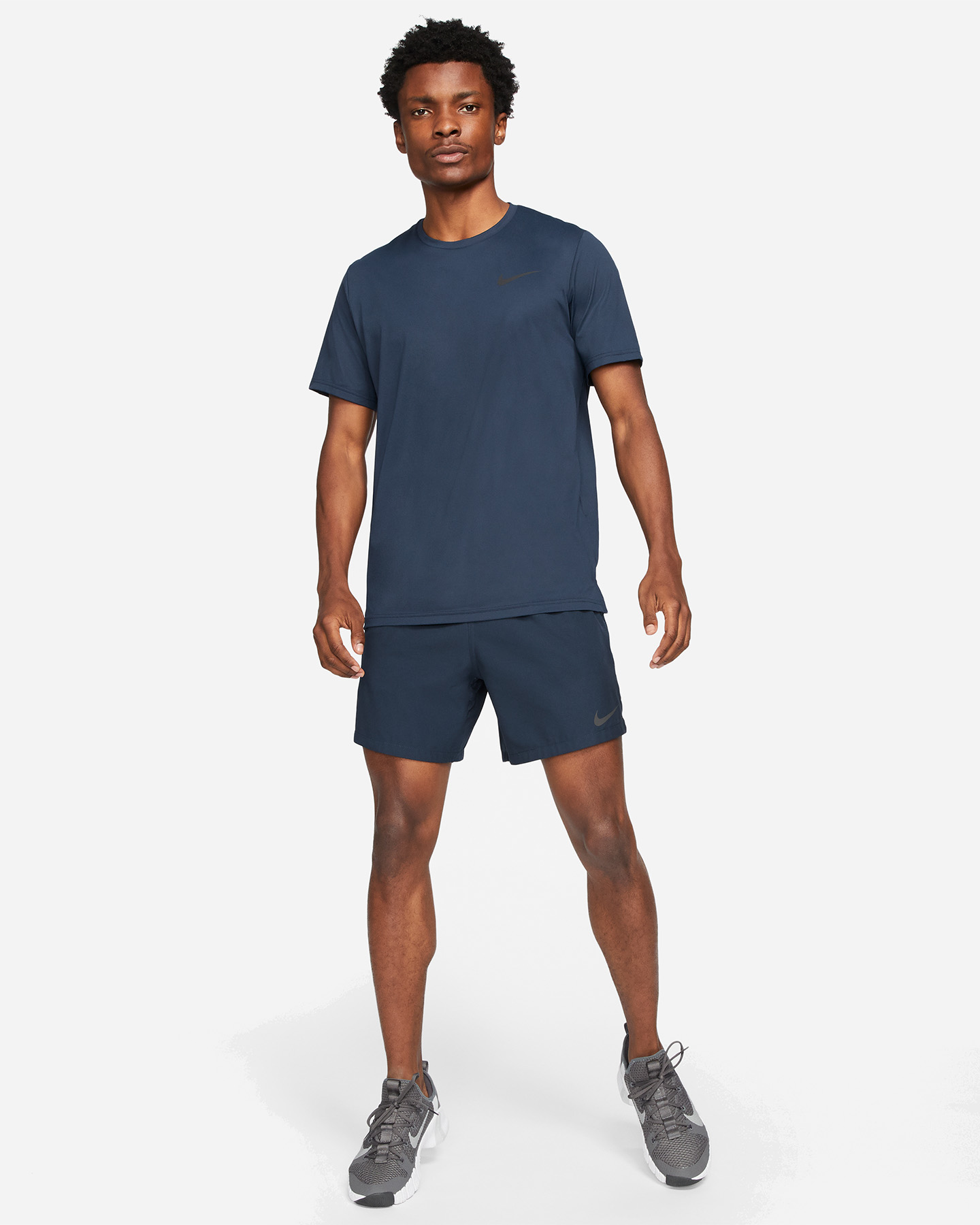 T-shirt training NIKE DRI FIT PRO M - Blu Navy - 3 | Cisalfa Sport