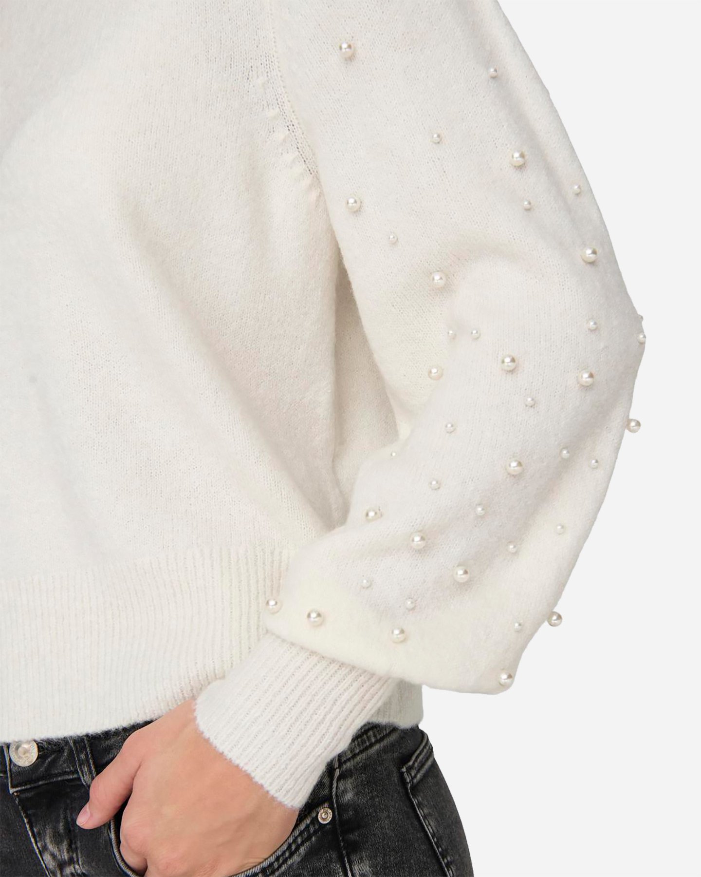 Maglione ONLY KINNE PERLE W - Bianco - 5 | Cisalfa Sport