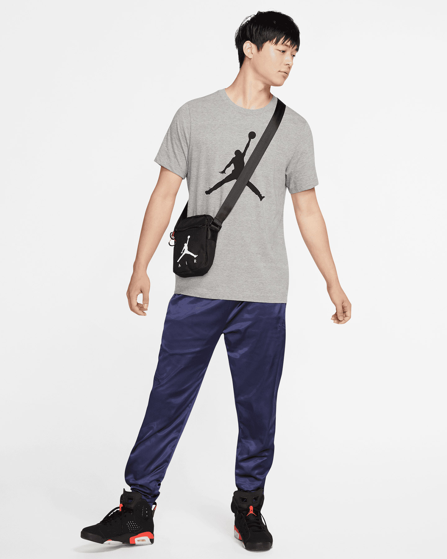 Maglia basket NIKE JORDAN JUMPMAN CREW M - Grigio - 5 | Cisalfa Sport