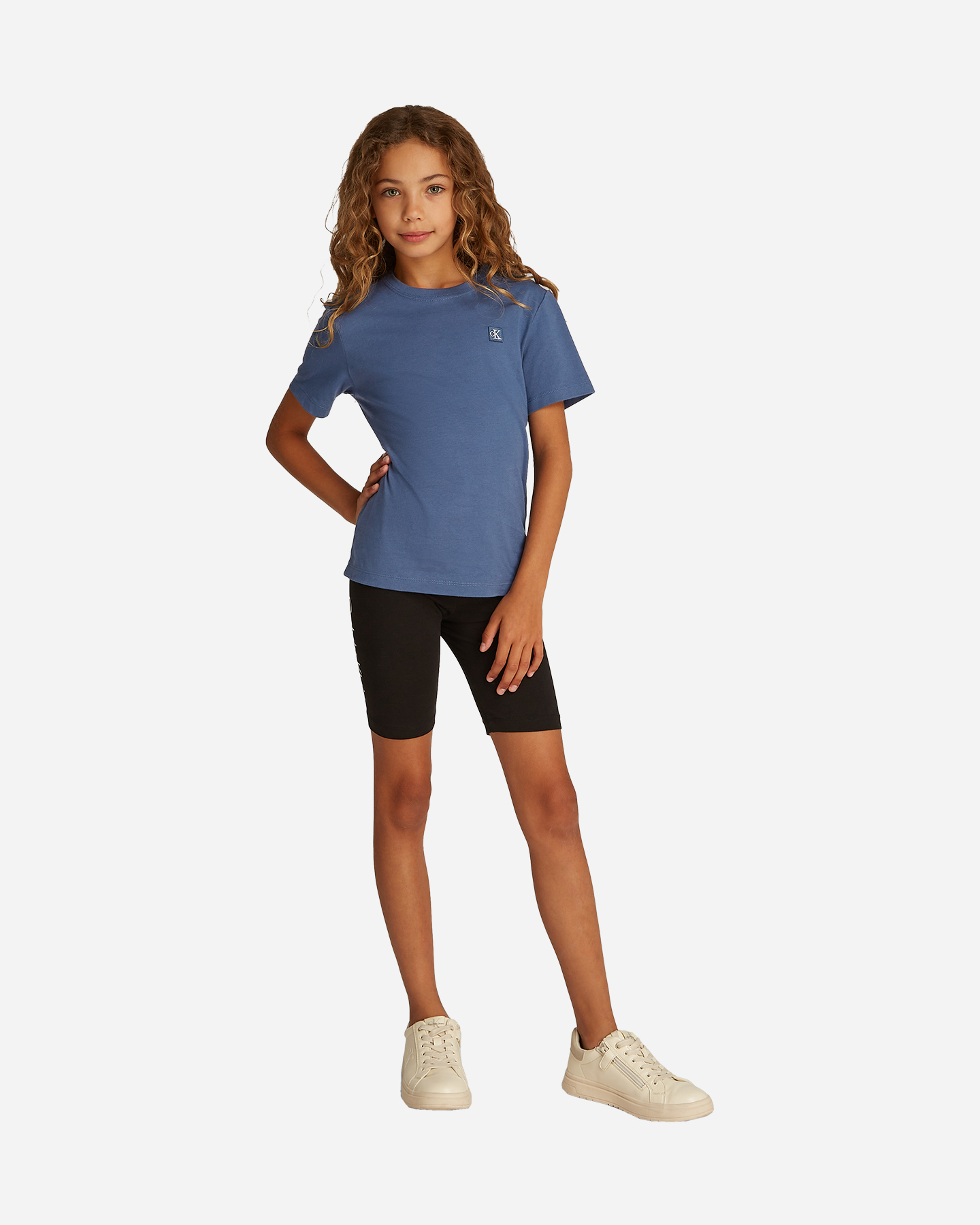 T-shirt CALVIN KLEIN JEANS MINI BADGE JR - Blu - 2 | Cisalfa Sport