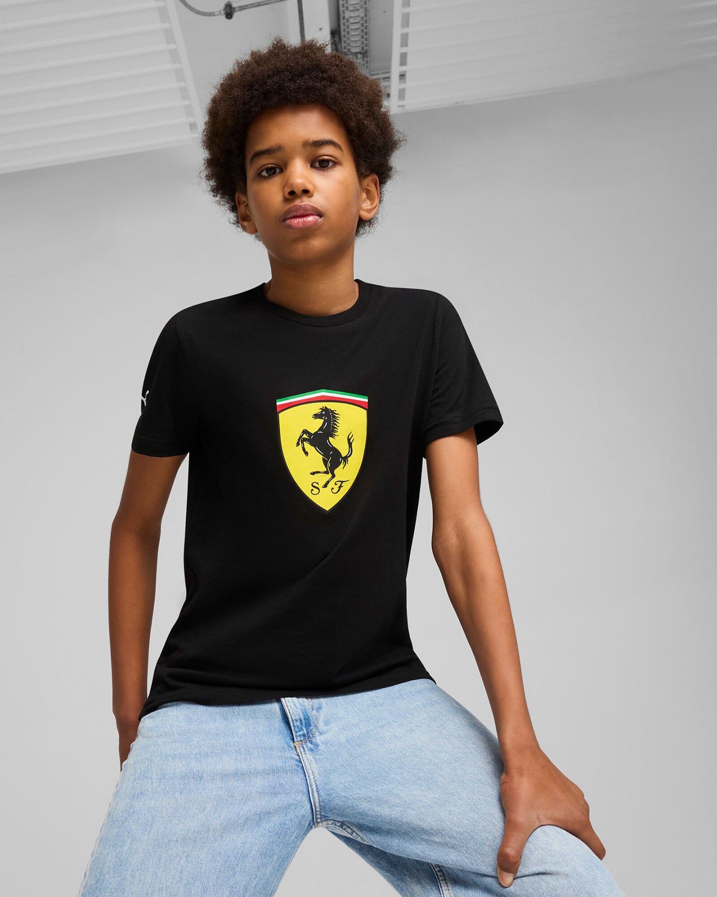 T-shirt PUMA COLORED BIG SHIELD JR - Nero - 2 | Cisalfa Sport