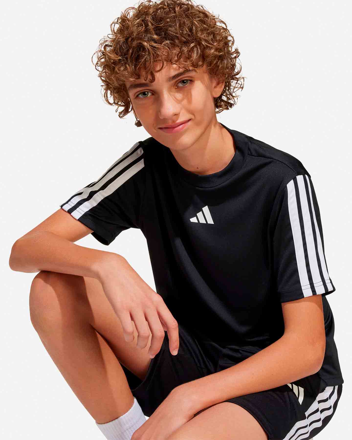 T-shirt ADIDAS TRAIN ESSENTIALS 3STRIPES JR - Nero - 4 | Cisalfa Sport