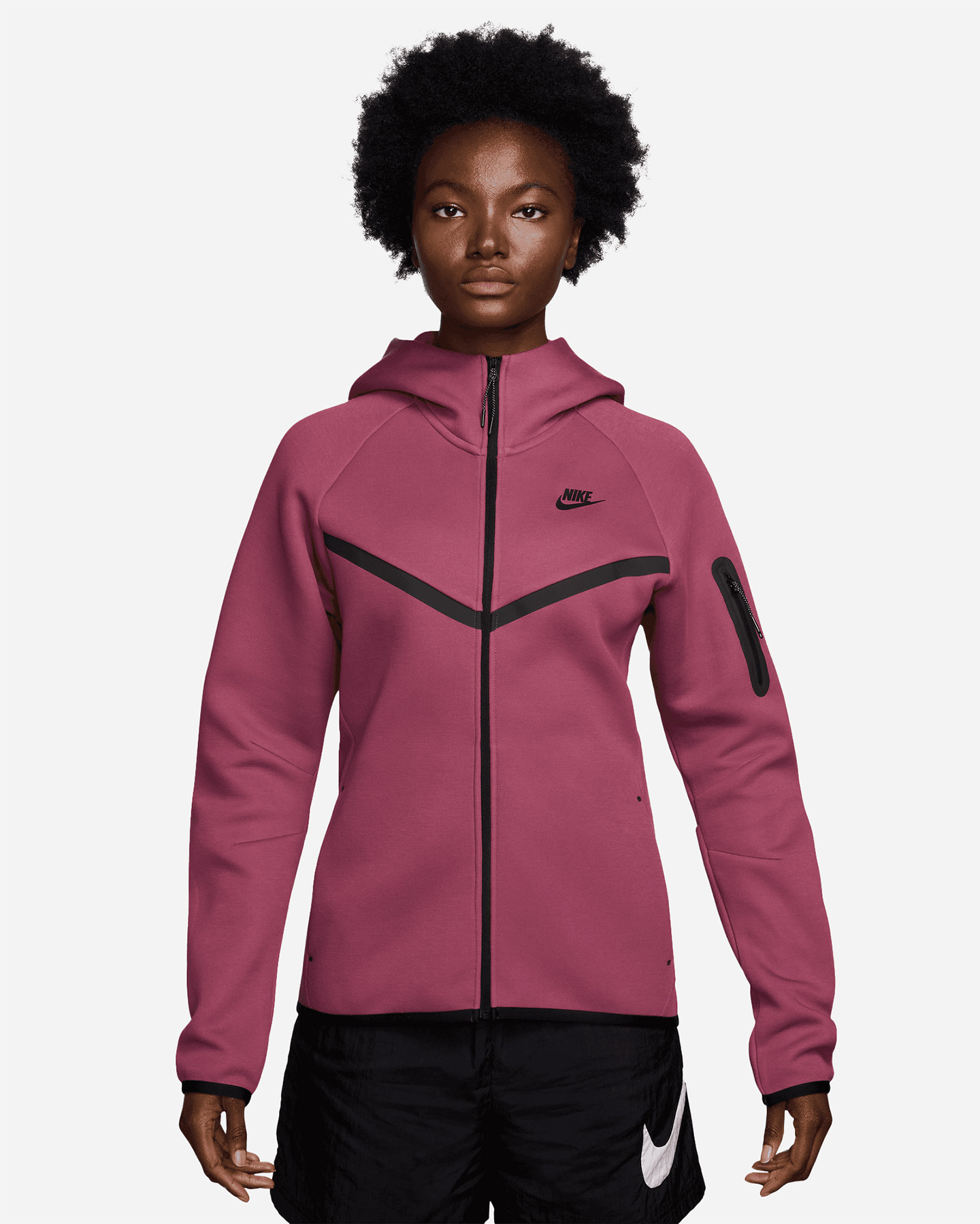 Felpa NIKE TECH FLEECE W - Rosso - 0 | Cisalfa Sport