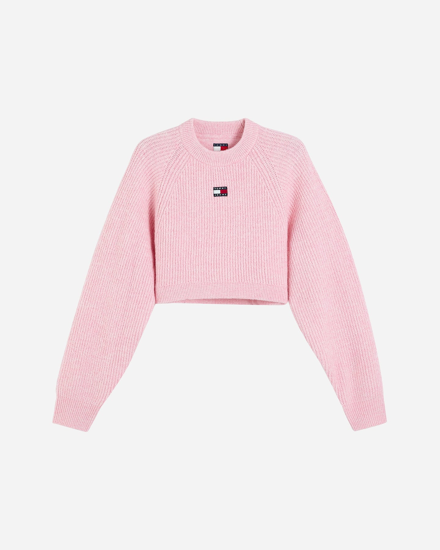 Tommy Hilfiger Crop Badge W - Maglione - Donna - Rosa