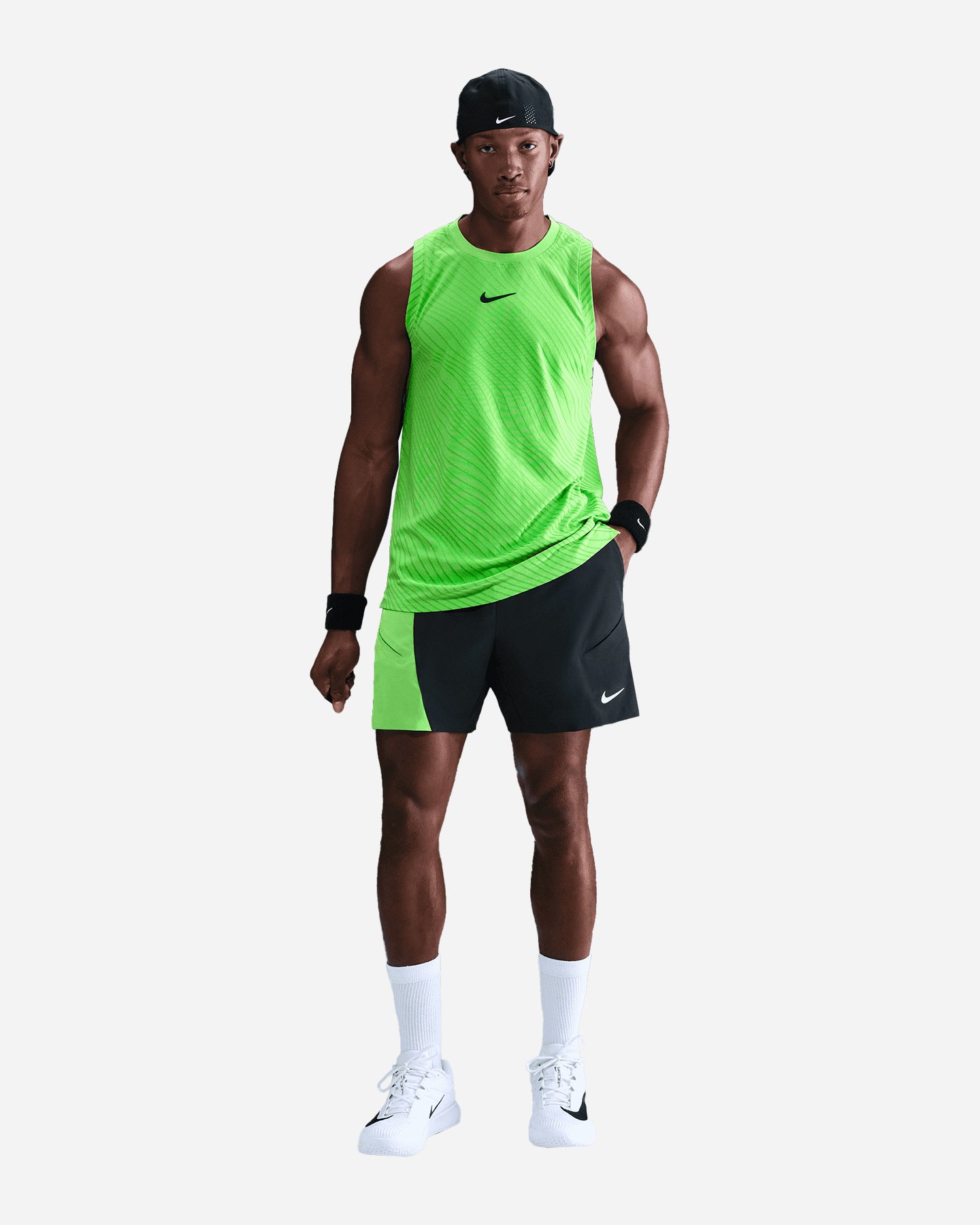 Pantaloncini tennis NIKE ADVANTAGE M - Nero - 4 | Cisalfa Sport