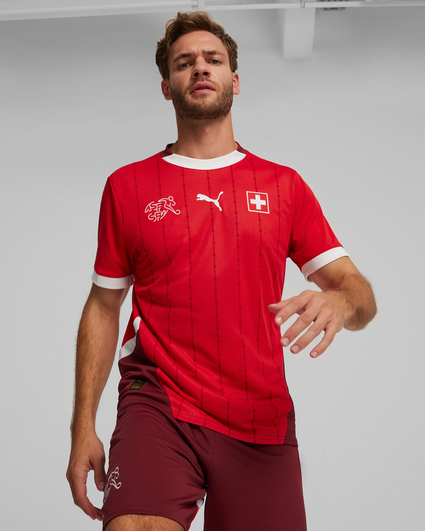 Maglia calcio ufficiale PUMA SVIZZERA HOME 24 M - Rosso - 2 | Cisalfa Sport