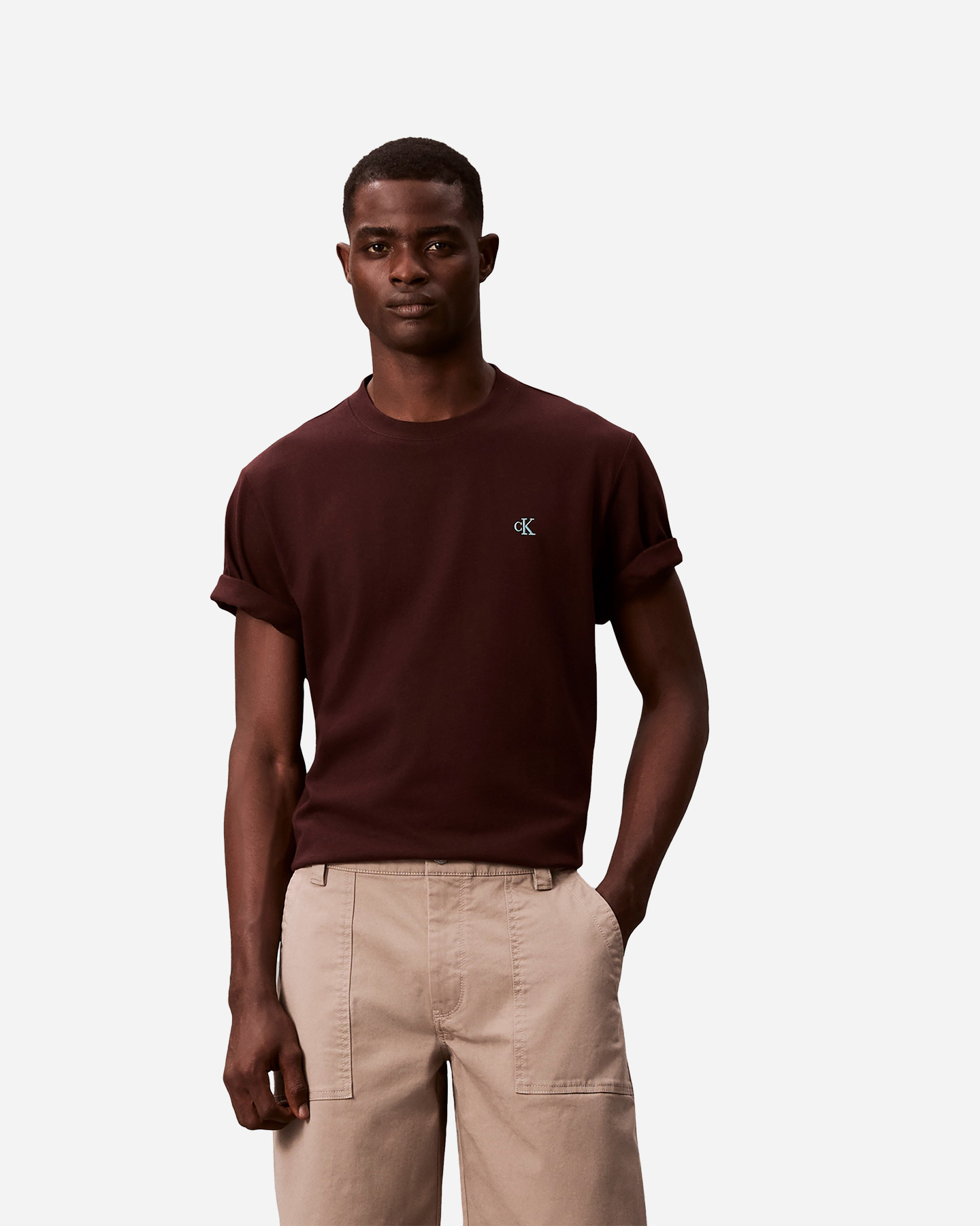 T-shirt CALVIN KLEIN JEANS EASY MONOGRAM M - Marrone - 1 | Cisalfa Sport