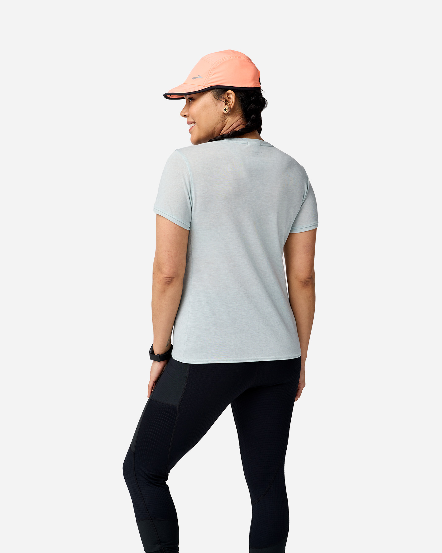 T-shirt running BROOKS DISTANCE 3.0 W - Bianco - 2 | Cisalfa Sport