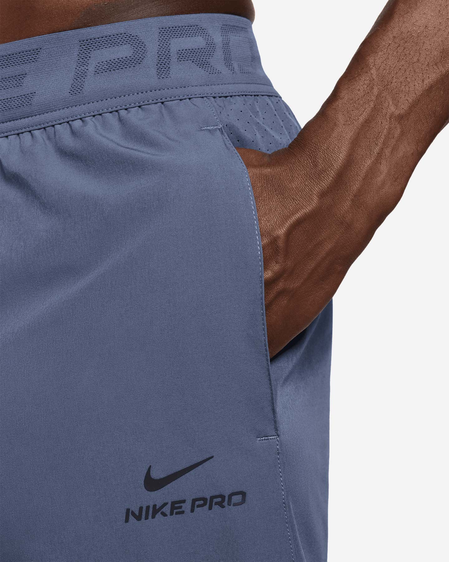 Pantalone training NIKE DRI FIT PRO SMALL LOG 6IN M - Blu - 5 | Cisalfa Sport