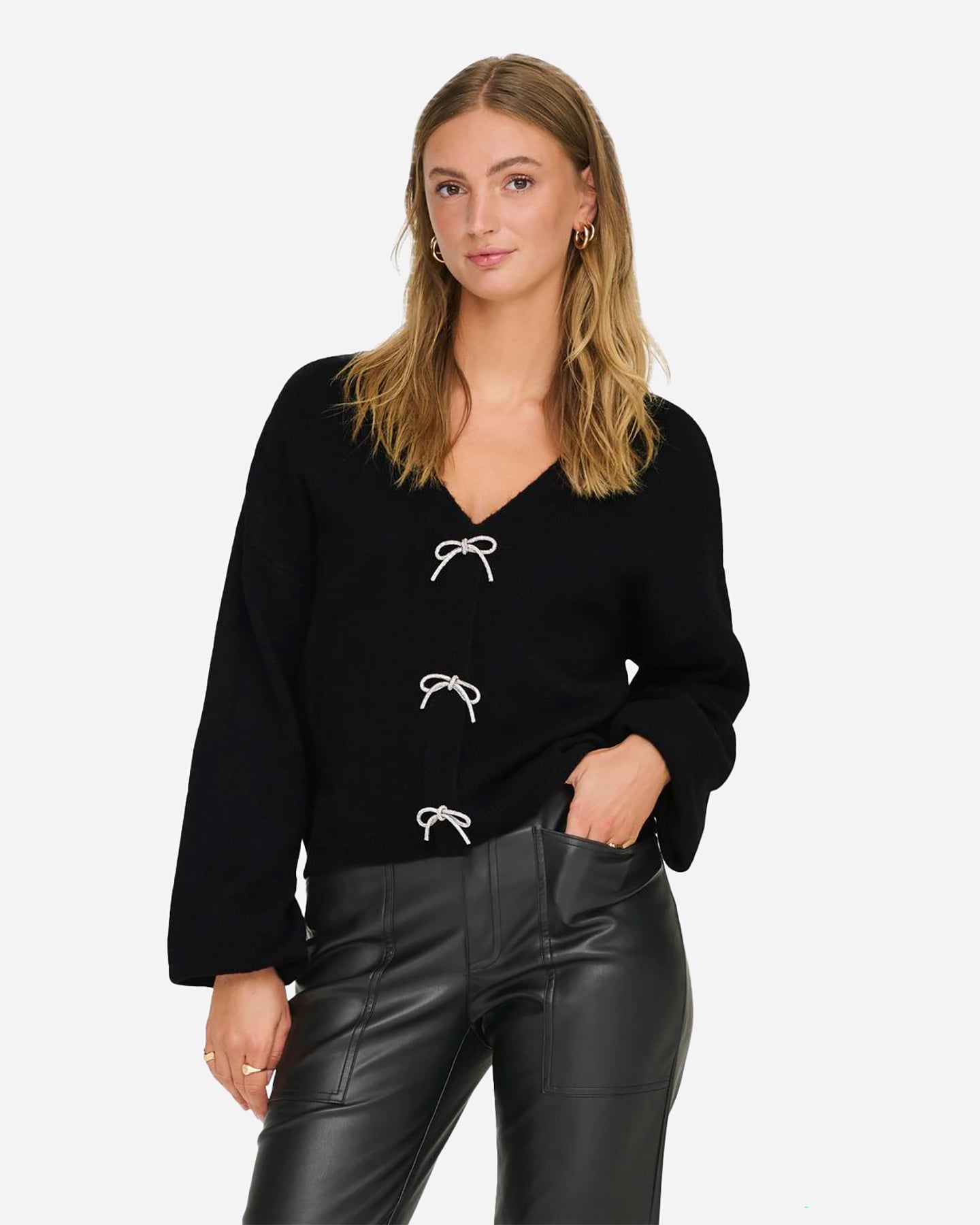 Cardigan ONLY FIOCCHI STRASS W - Nero - 2 | Cisalfa Sport
