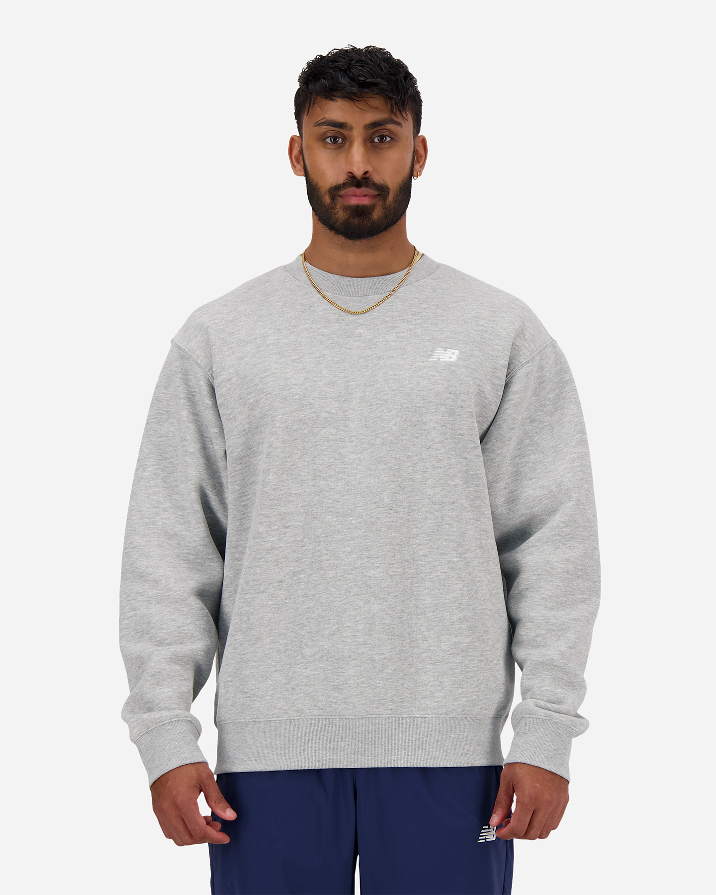 Crew Small Logo M - Felpa - Uomo - Grigio