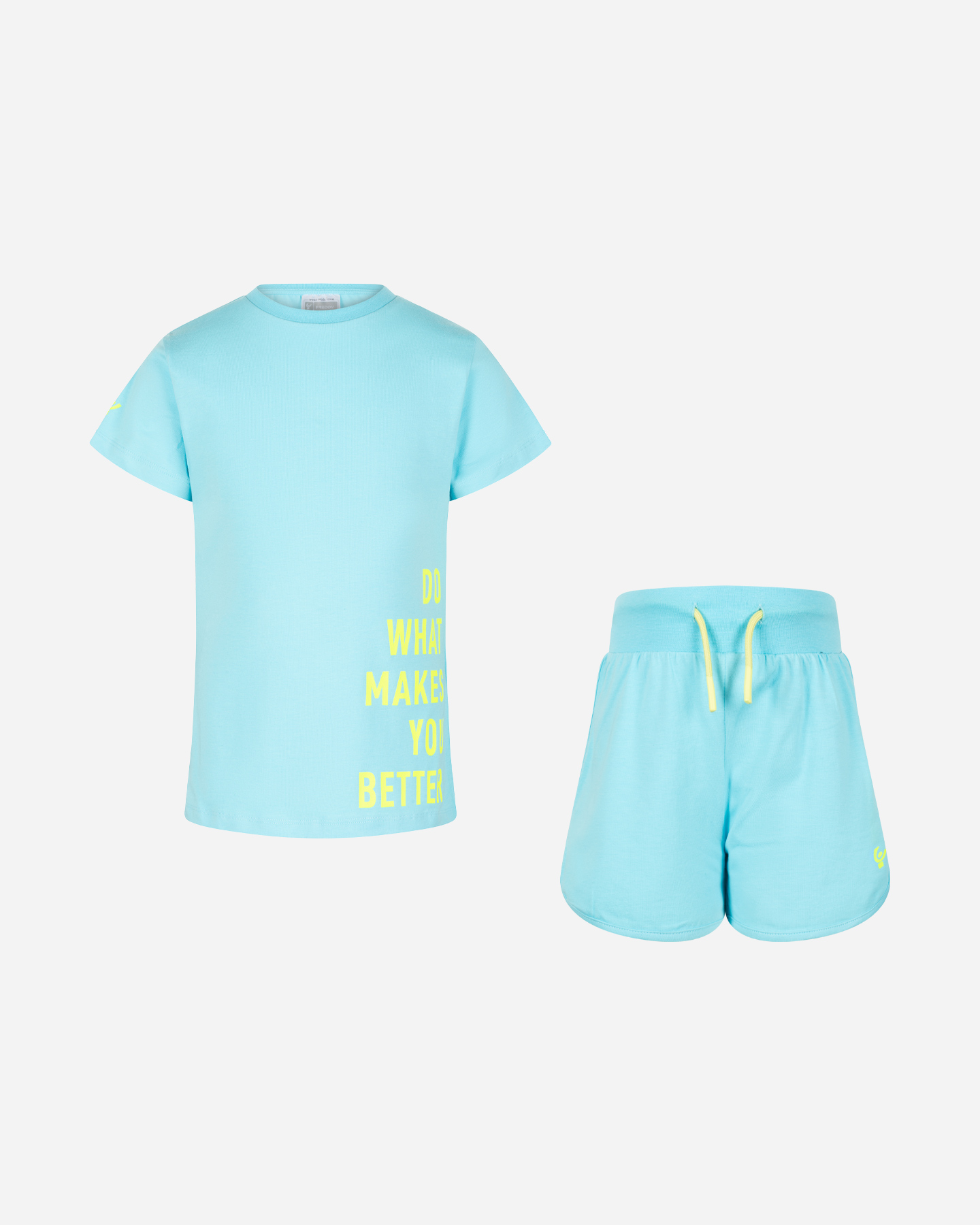 Completo FREDDY TEE+SHORT JR - Azzurro - 0 | Cisalfa Sport