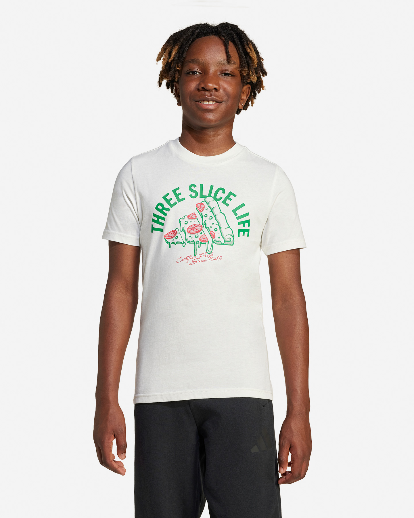 T-shirt ADIDAS PIZZA LOGO JR - Bianco - 1 | Cisalfa Sport