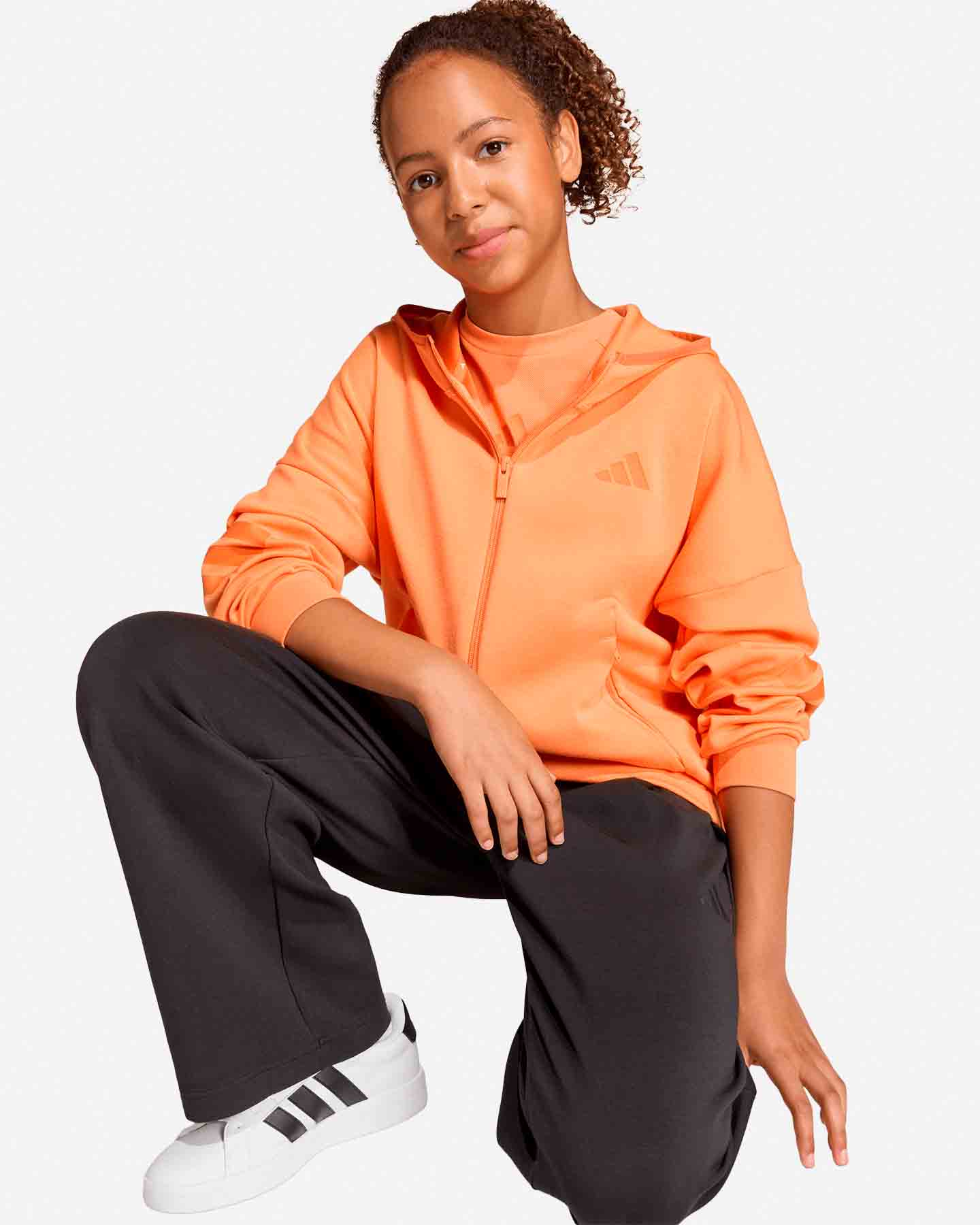Felpa ADIDAS FUTURE ICONS 3STRIPES JR - Arancione - 4 | Cisalfa Sport