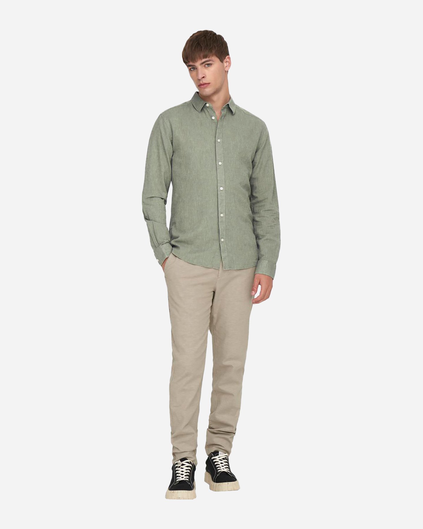 Camicia ONLY & SONS CAIDEN M - Verde - 3 | Cisalfa Sport