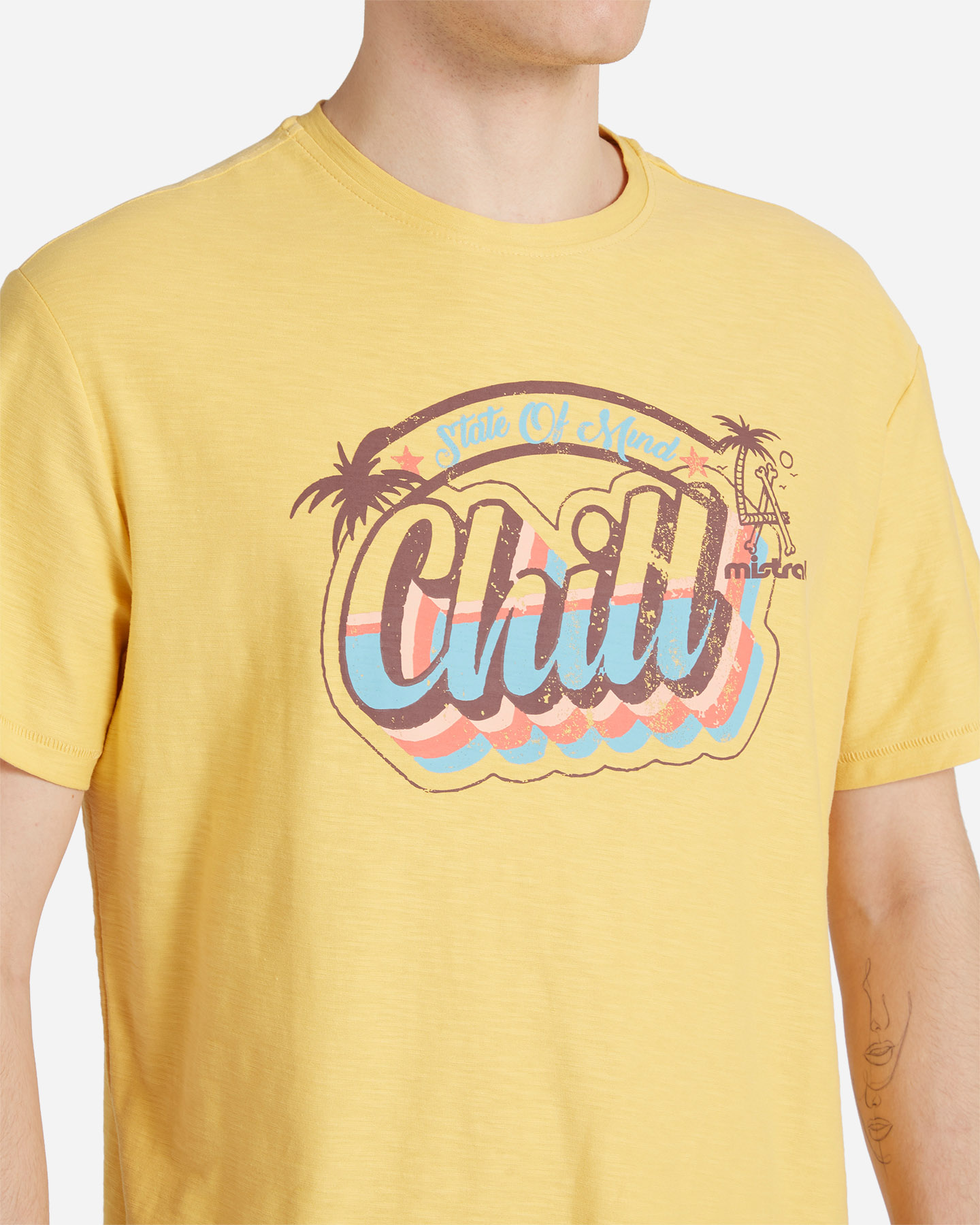 T-shirt MISTRAL LIFESTYLE M - Giallo - 4 | Cisalfa Sport