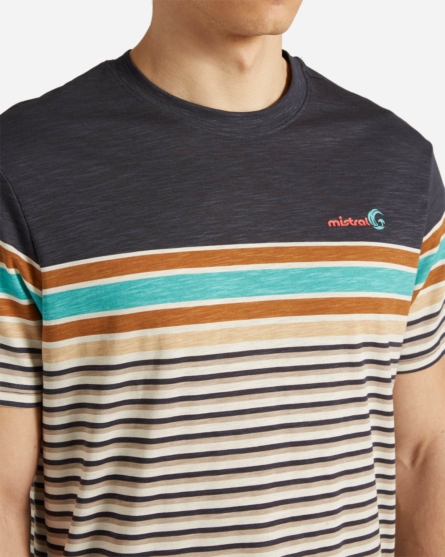 T-shirt MISTRAL STRIPED M - Blu - 4 | Cisalfa Sport