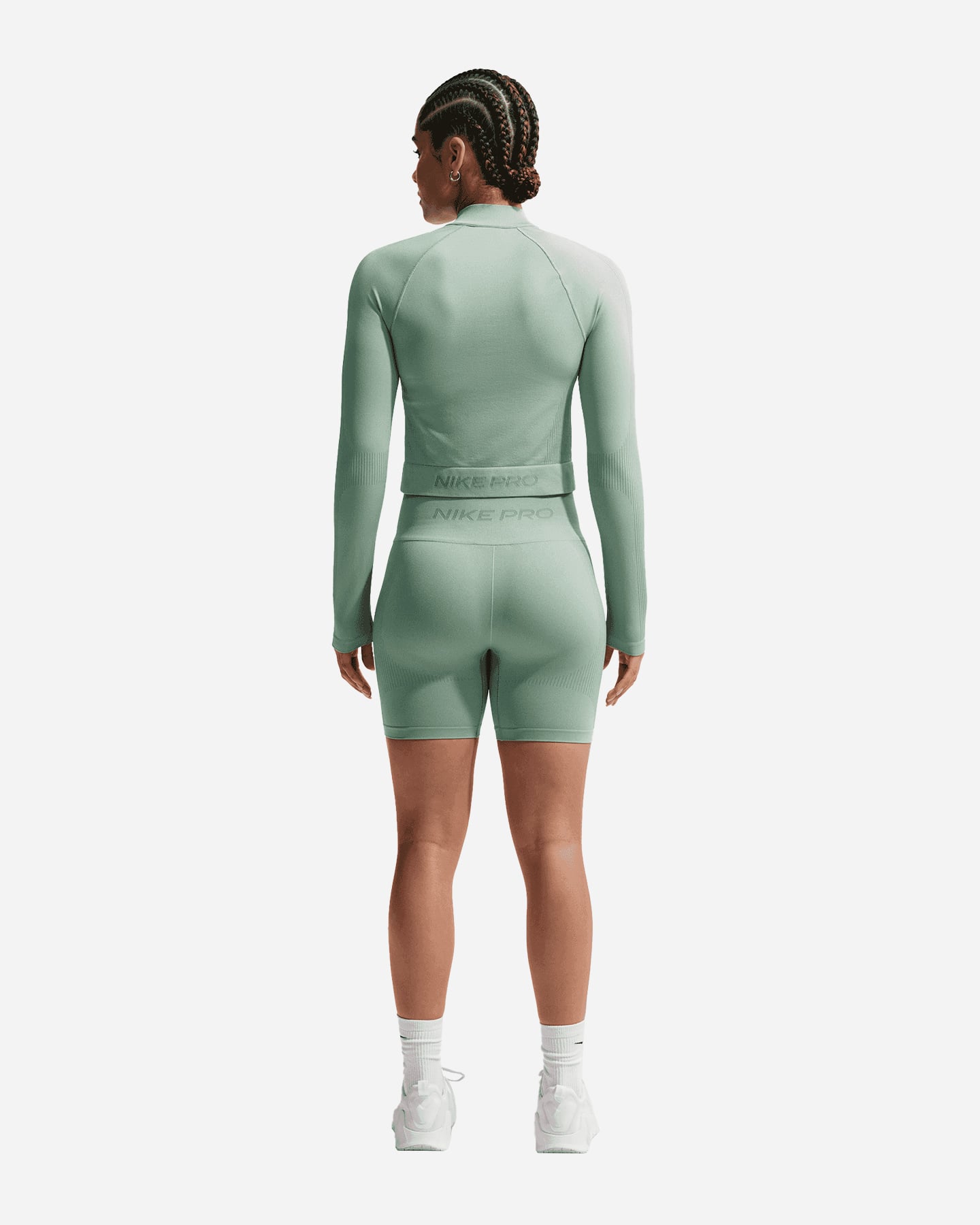 Short training NIKE SEAMLESS 5IN W - Verde - 2 | Cisalfa Sport