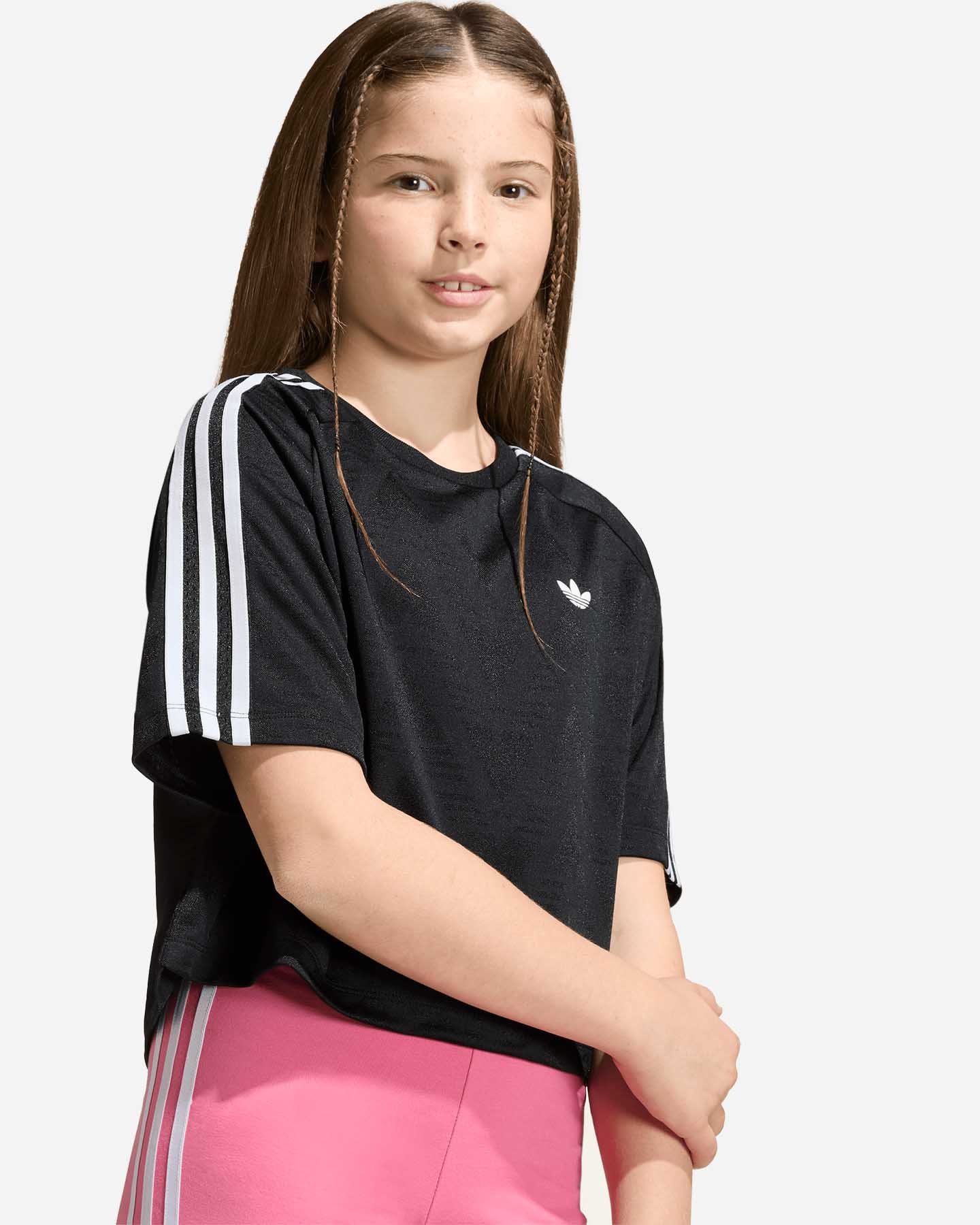 T-shirt ADIDAS BOXY 3STRIPES JR - Nero - 4 | Cisalfa Sport