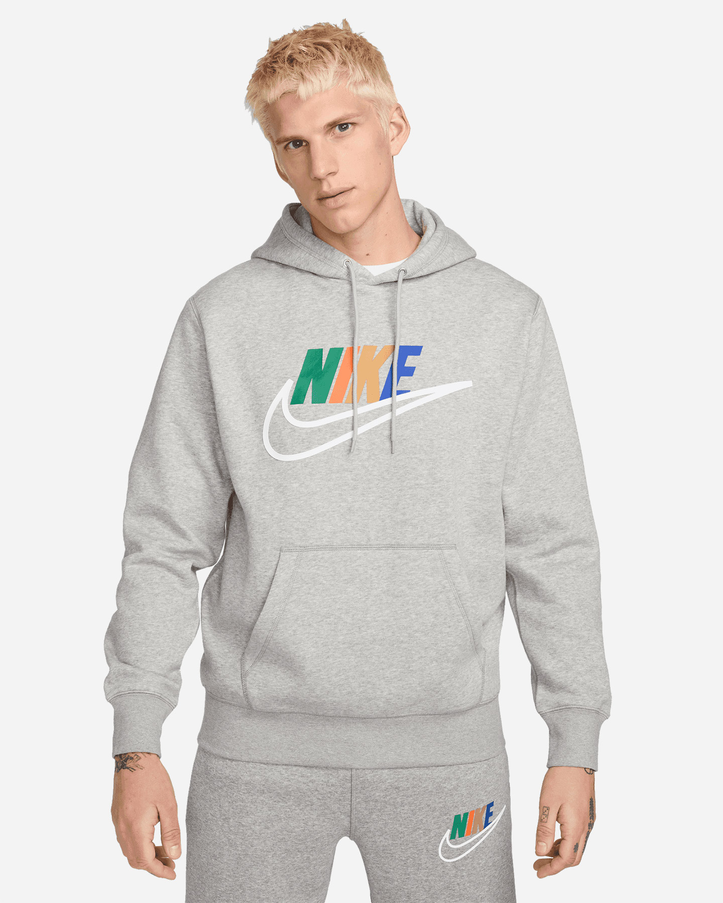 Felpa NIKE FLC CLUB FUTURA M - Grigio - 0 | Cisalfa Sport