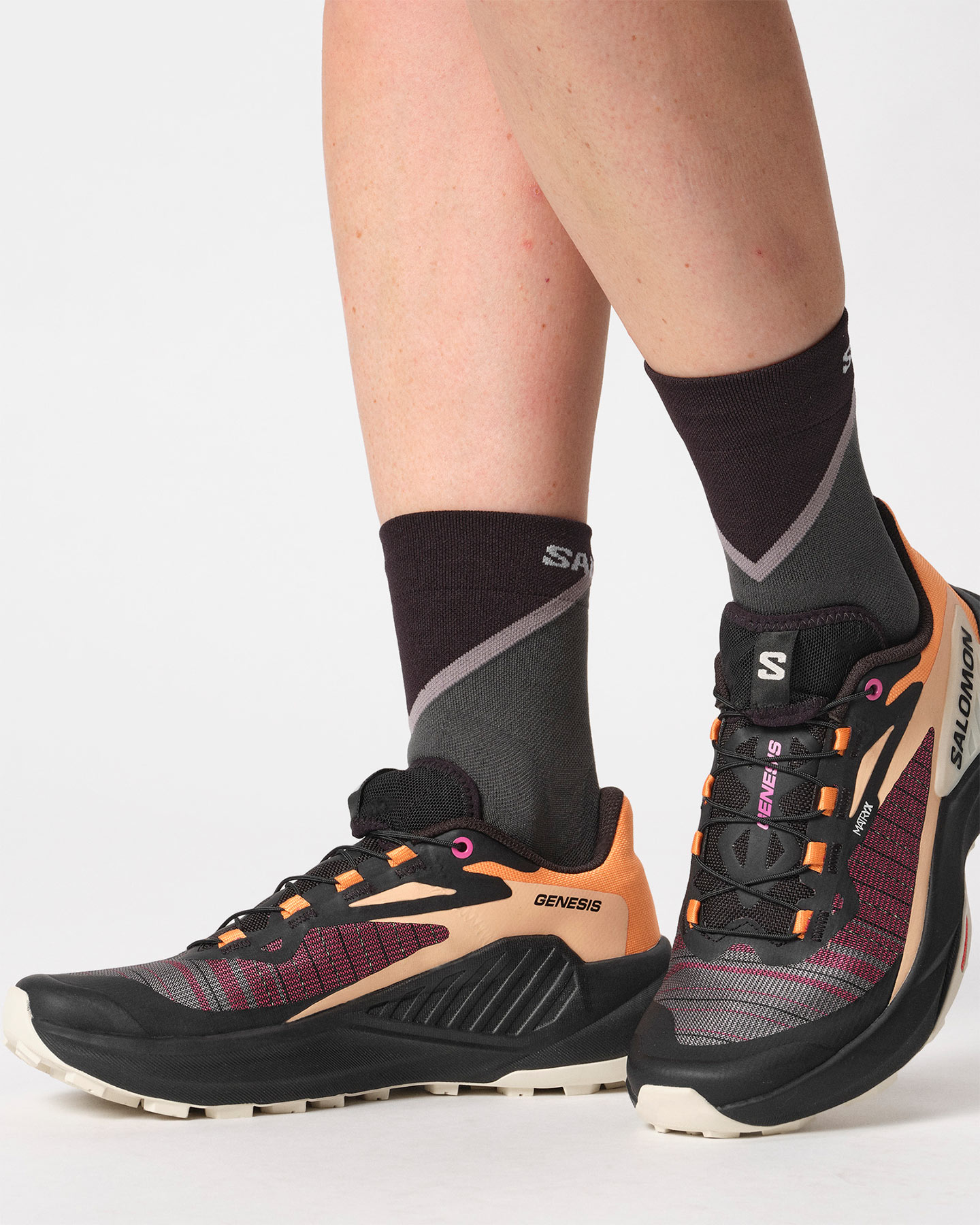 Scarpe trail SALOMON GENESIS W - Rosa - 5 | Cisalfa Sport