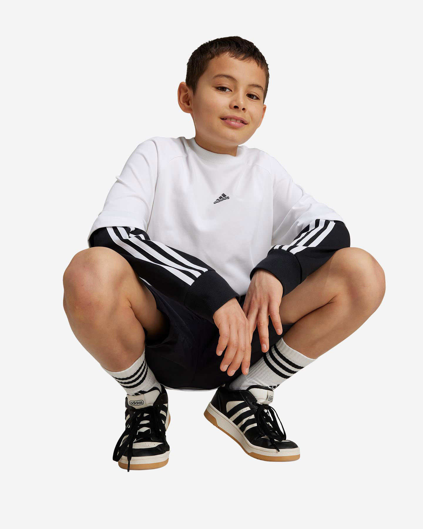 T-shirt ADIDAS STREET JAM BICOLOR JR - Nero - 1 | Cisalfa Sport