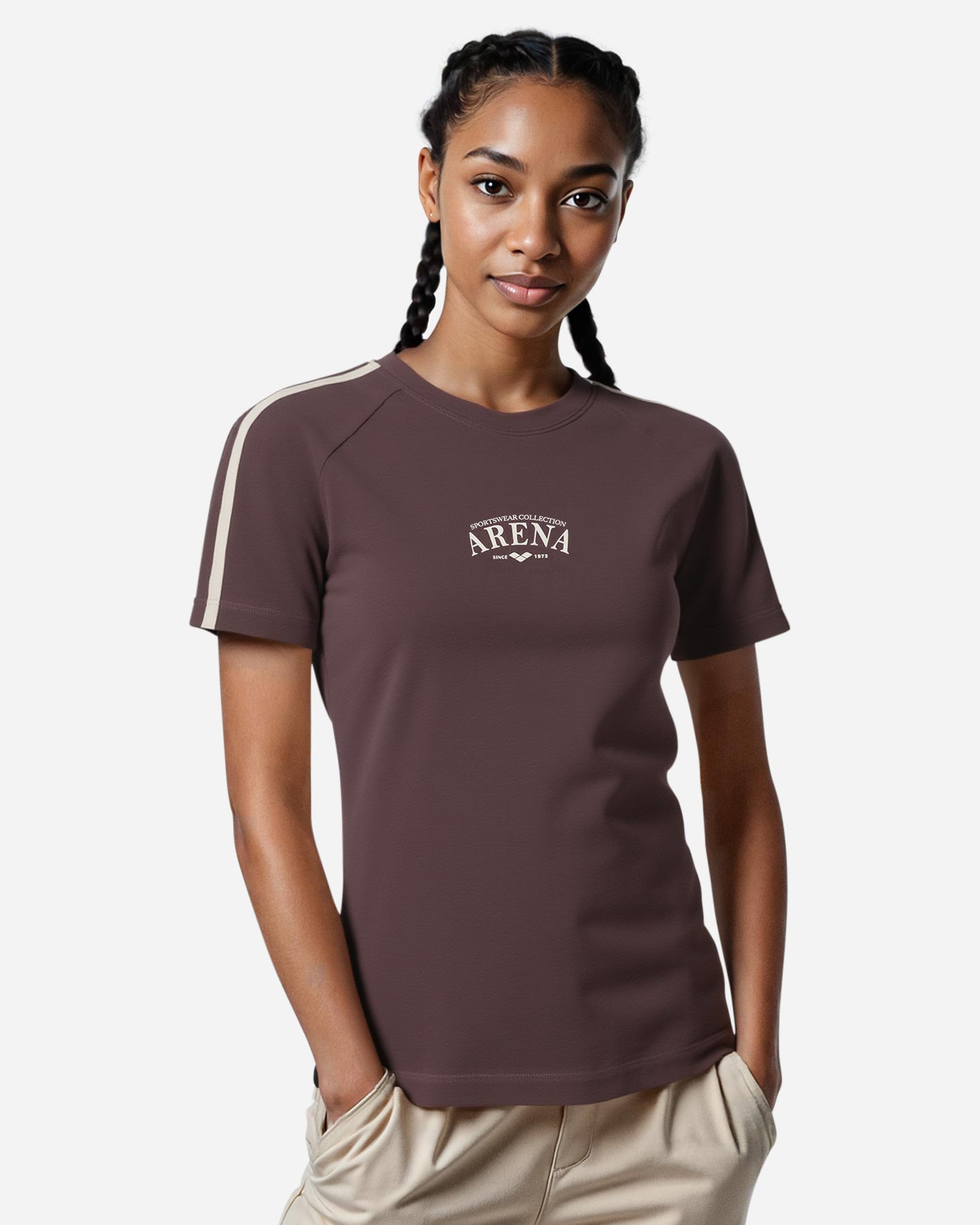 T-shirt ARENA ATHLETIC ESSENTIAL W - Marrone - 3 | Cisalfa Sport