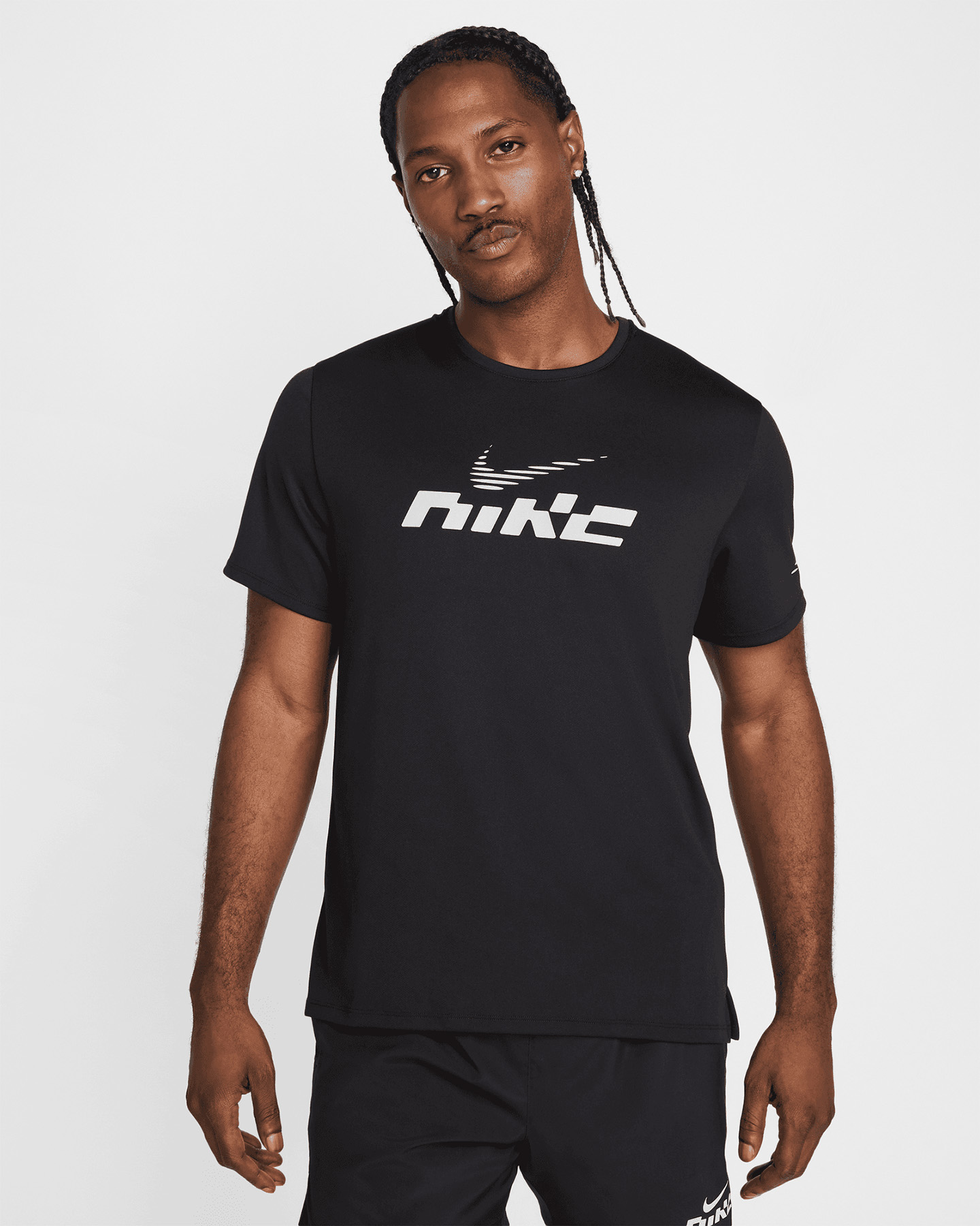 T-shirt running NIKE DRI FIT UV MILER M - Nero - 0 | Cisalfa Sport