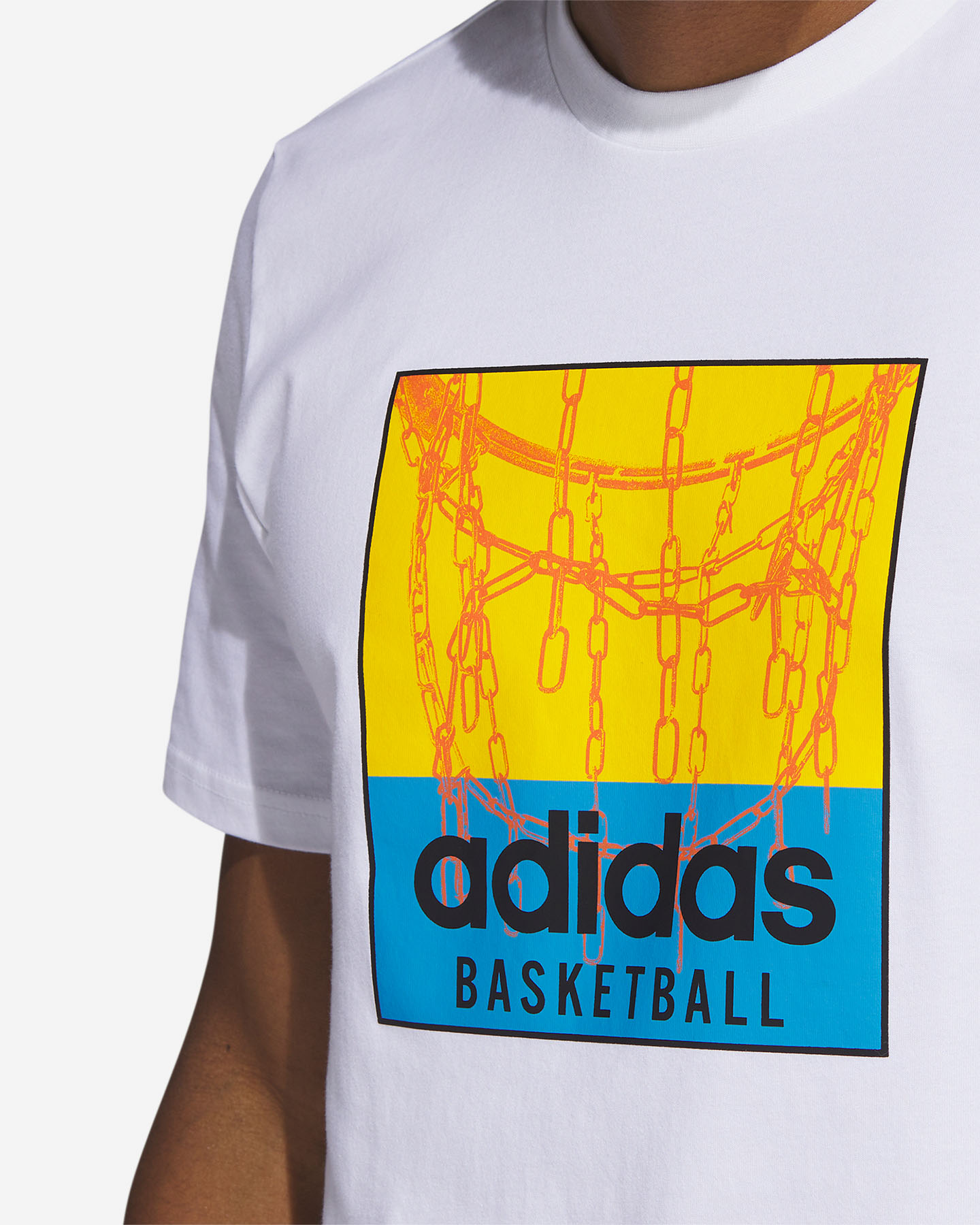 Maglia basket ADIDAS CHAIN NET M - Bianco - 4 | Cisalfa Sport