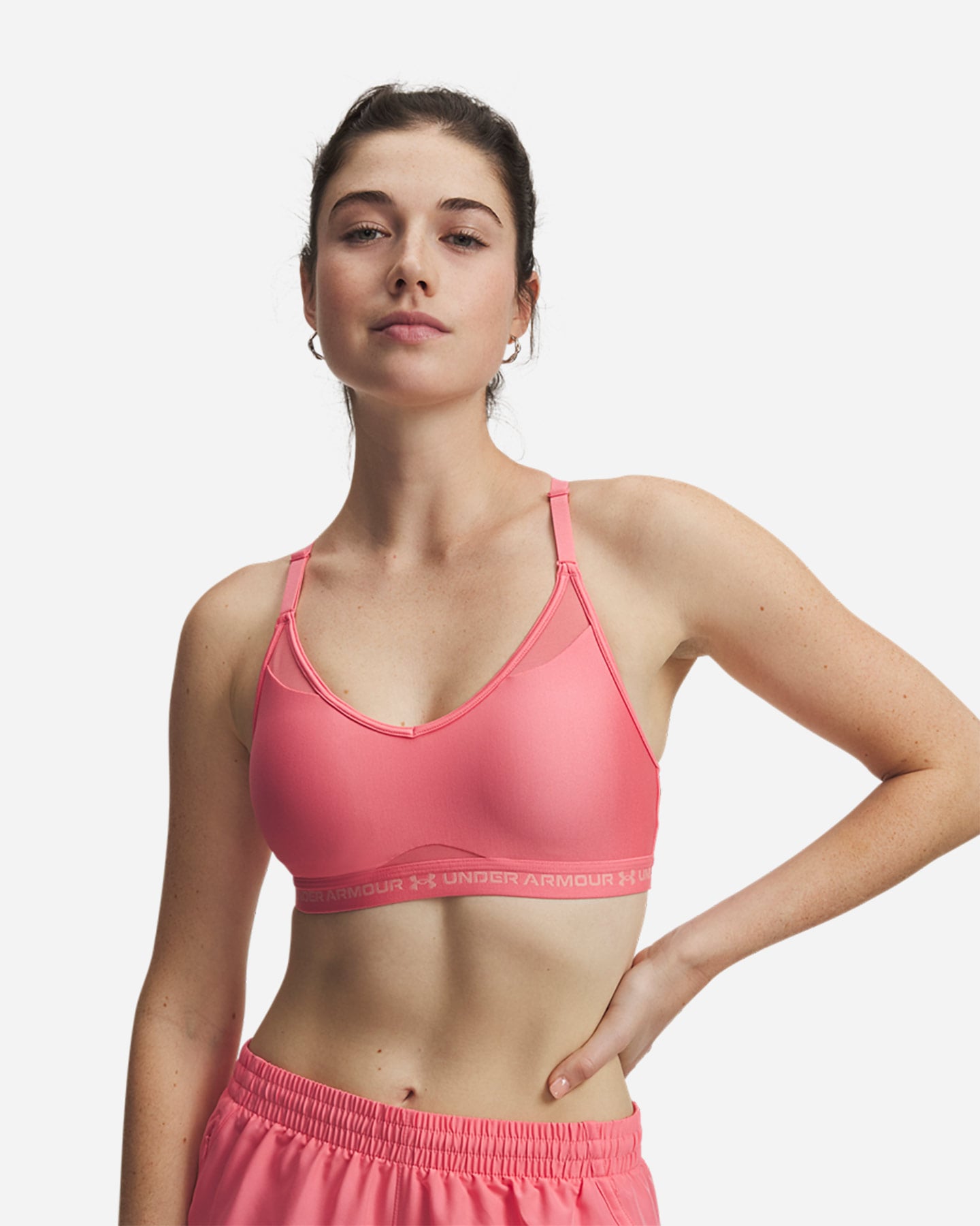 Bra training UNDER ARMOUR CROSSBACK LOW W - Rosa - 0 | Cisalfa Sport