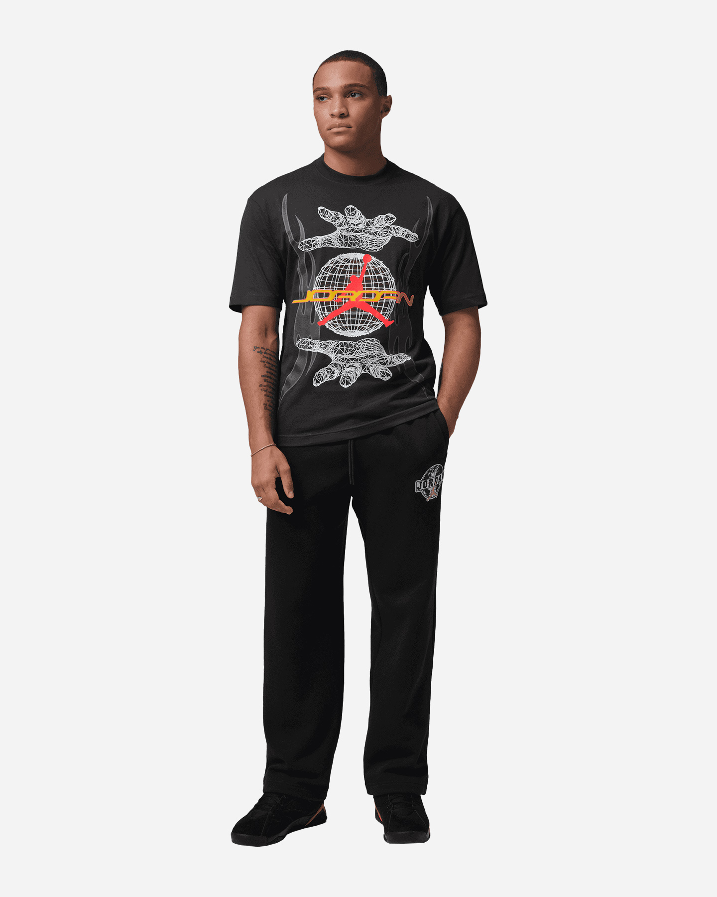 T-shirt NIKE JORDAN HANDS PRINT GFX M - Nero - 2 | Cisalfa Sport