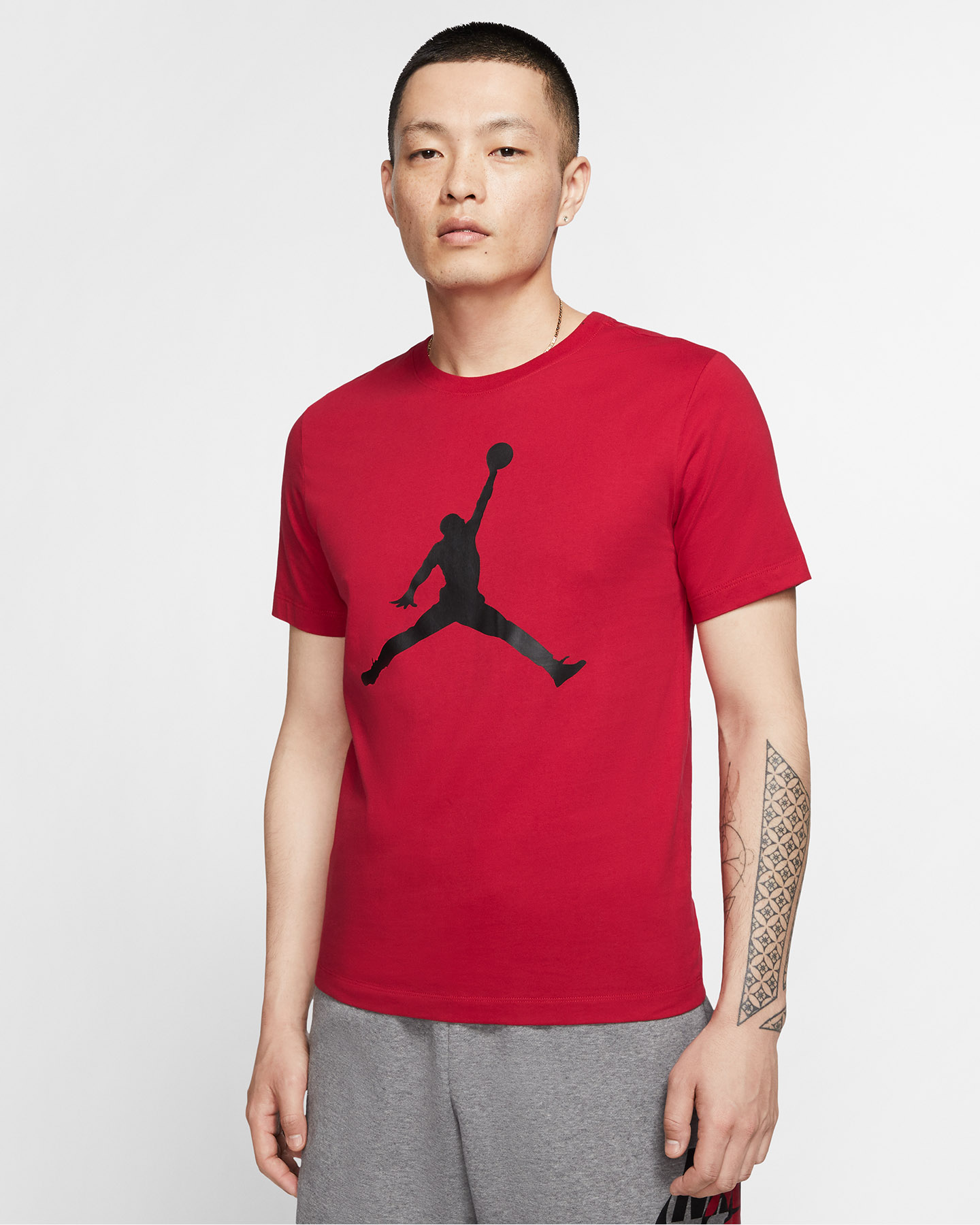 Maglia basket NIKE JORDAN JUMPMAN CREW M - Rosso - 2 | Cisalfa Sport