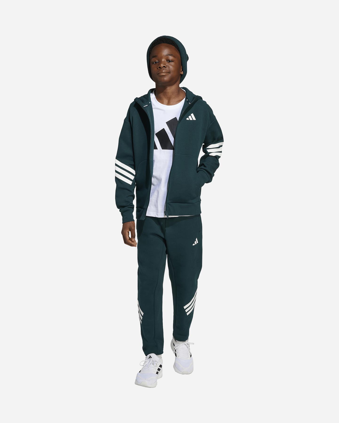 Pantalone ADIDAS FUTURE ICONS 3STRIPES JR - Verde - 3 | Cisalfa Sport