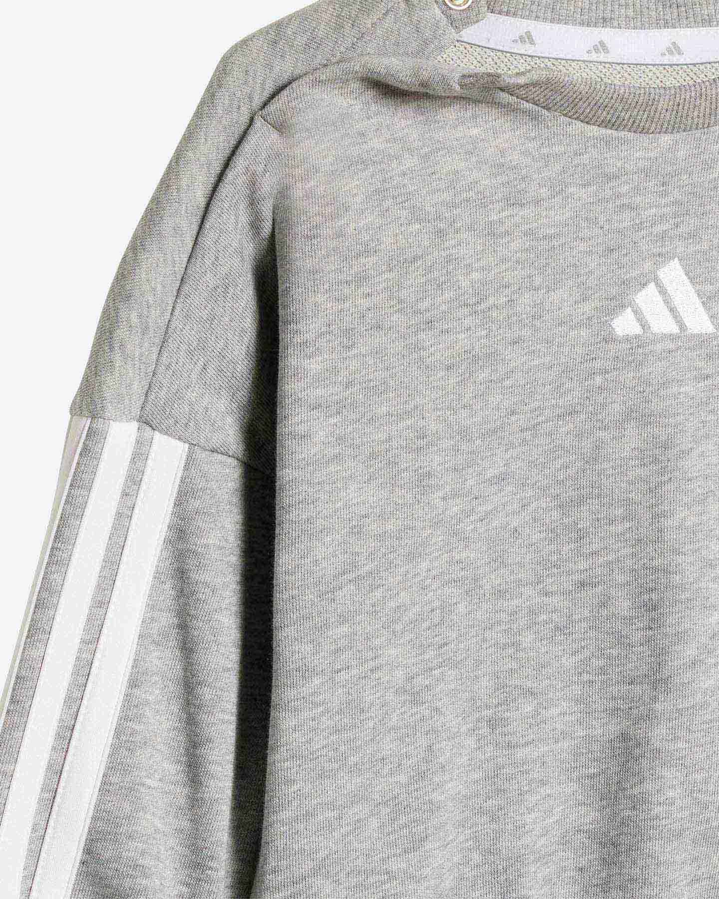 Tuta ADIDAS INFANT 3STRIPES JR - Grigio - 1 | Cisalfa Sport