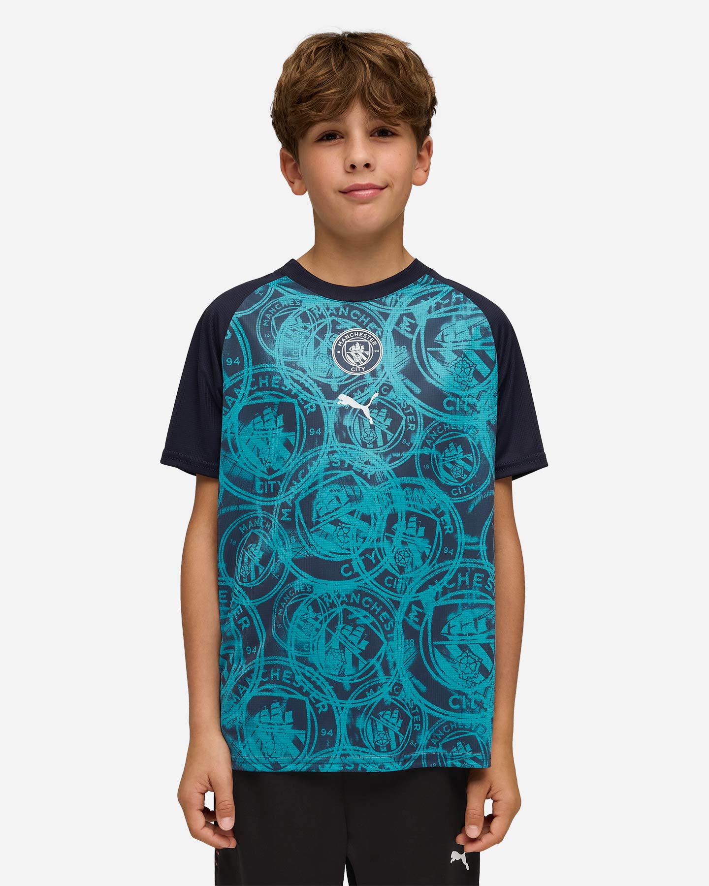 Abbigliamento calcio ufficiale PUMA PREMATCH MANCHESTER CITY 26 JR - Color mix - 4 | Cisalfa Sport
