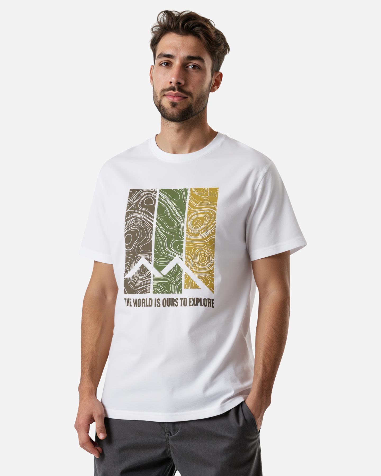 T-shirt 8848 MOUNTAIN ESSENTIAL M - Bianco - 3 | Cisalfa Sport