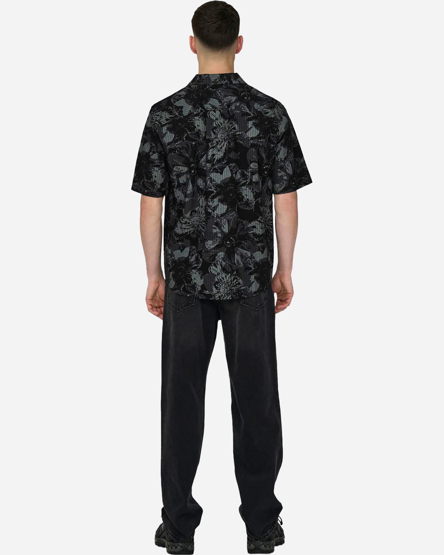 Camicia ONLY & SONS NICOLAI SEERSUCKER M - Nero - 4 | Cisalfa Sport