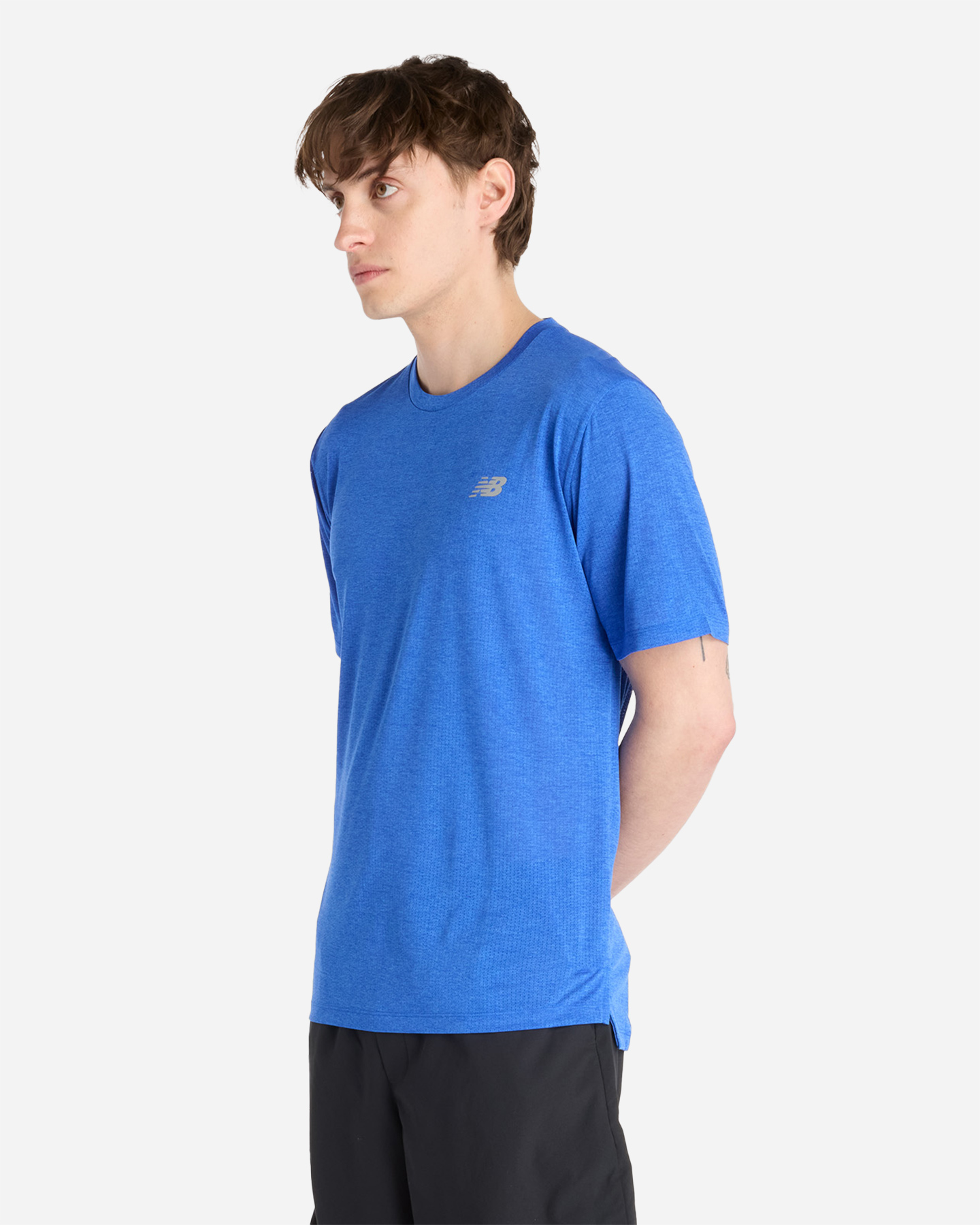 T-shirt running NEW BALANCE ATLETHICS M - Blu - 1 | Cisalfa Sport
