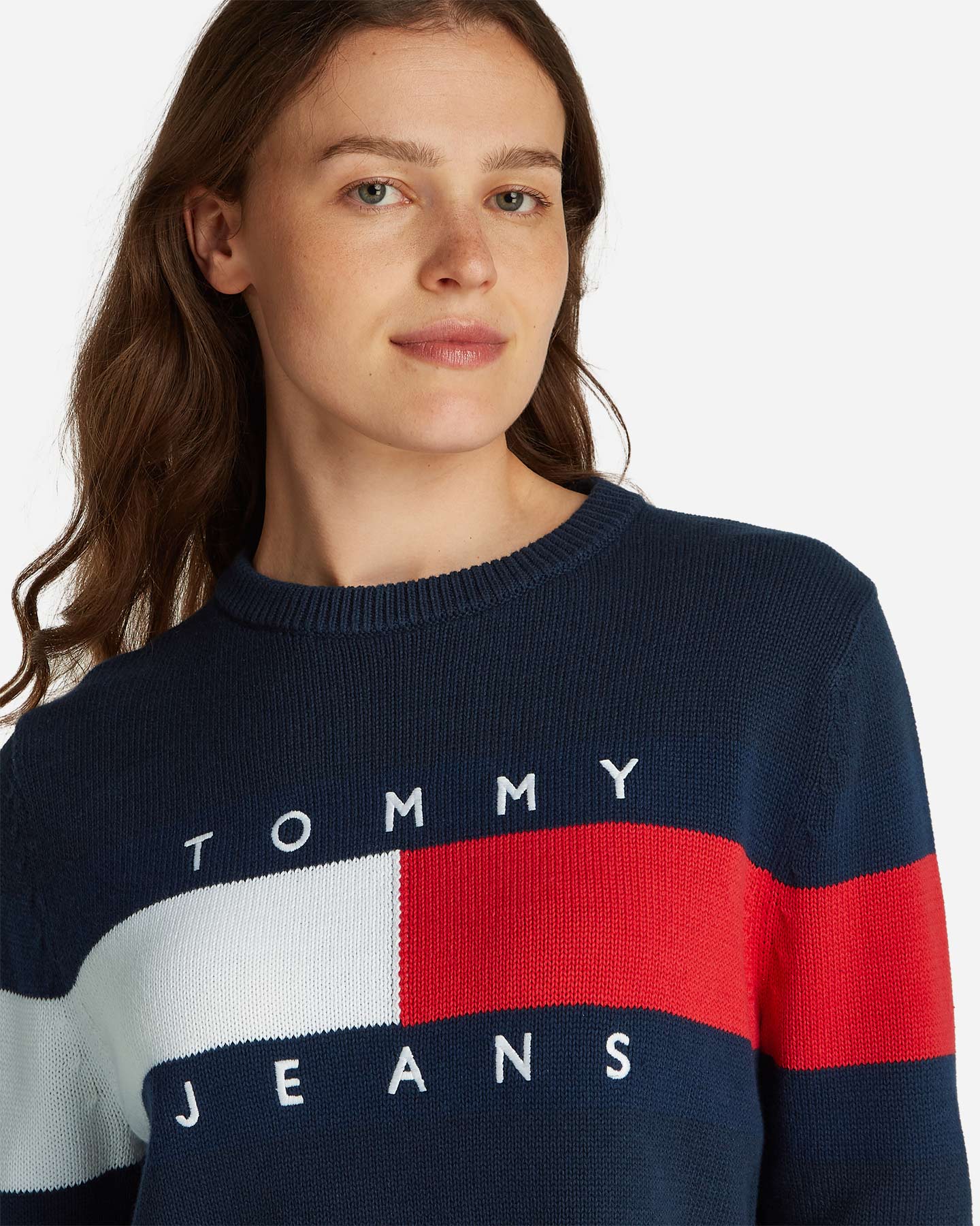 Maglione TOMMY HILFIGER CENTER FLAG W - Blu Navy - 4 | Cisalfa Sport