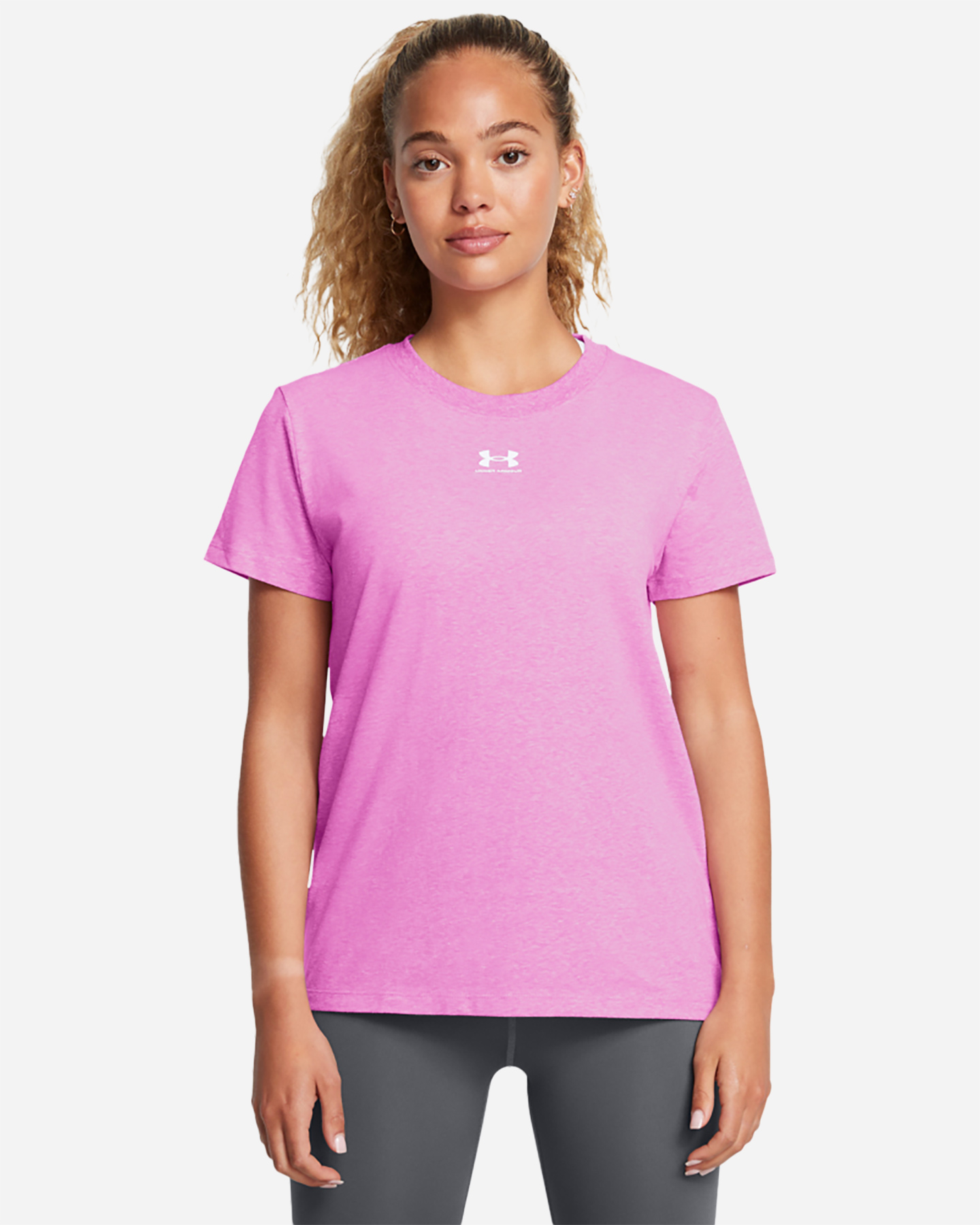 T-shirt UNDER ARMOUR RIVAL CORE W - Rosso - 0 | Cisalfa Sport
