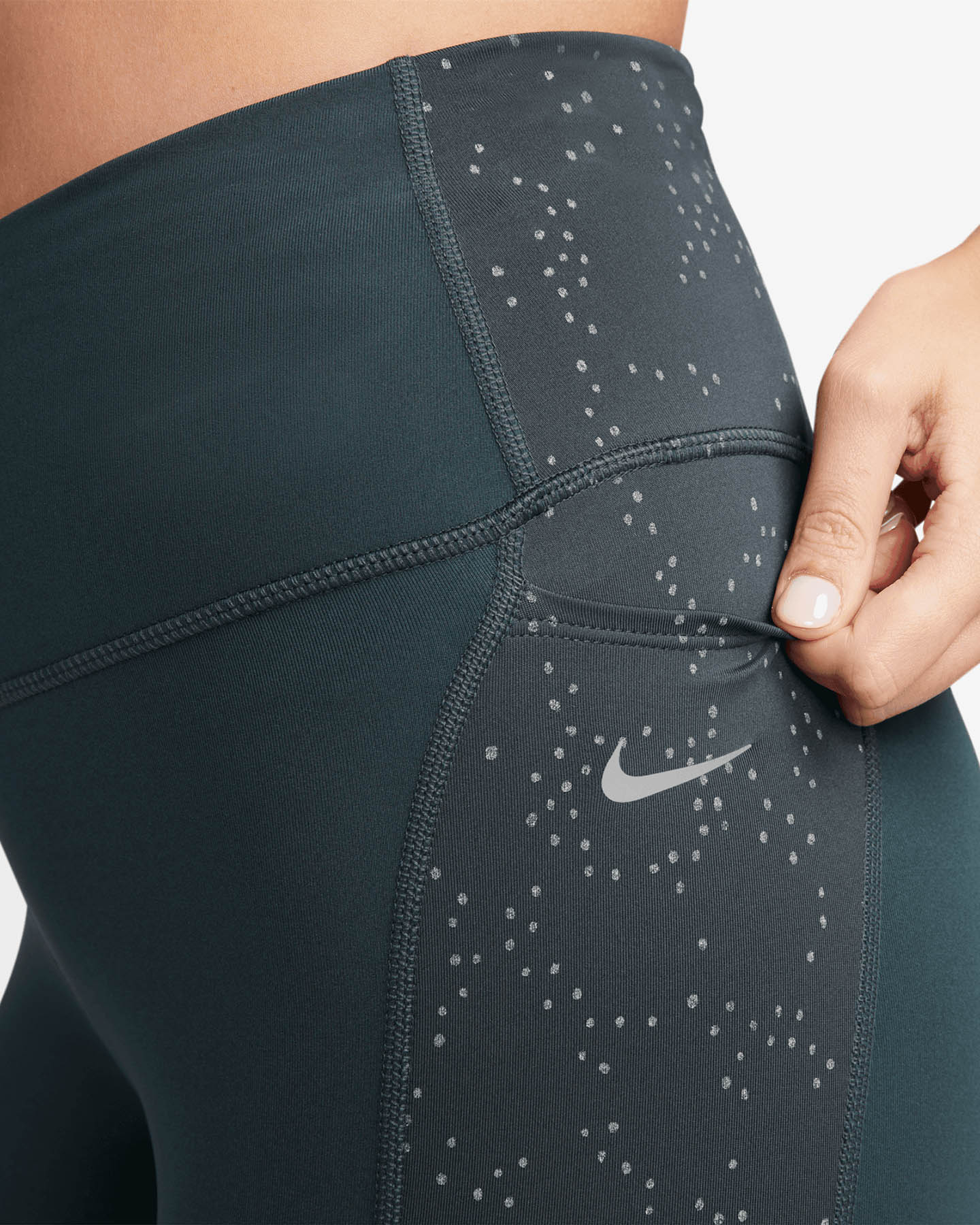 Fuseaux running NIKE FAST 7/8 W - Verde - 4 | Cisalfa Sport