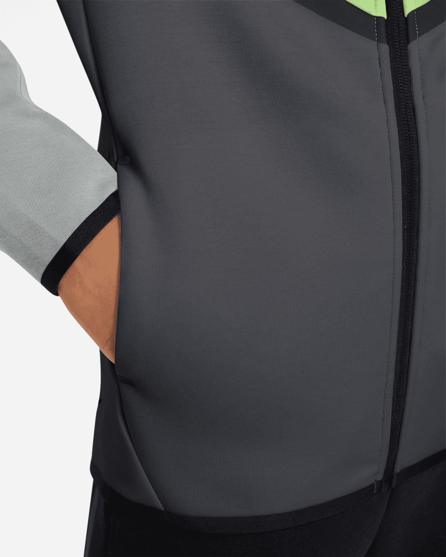 Felpa NIKE TECH FLEECE 2 JR - Verde - 2 | Cisalfa Sport